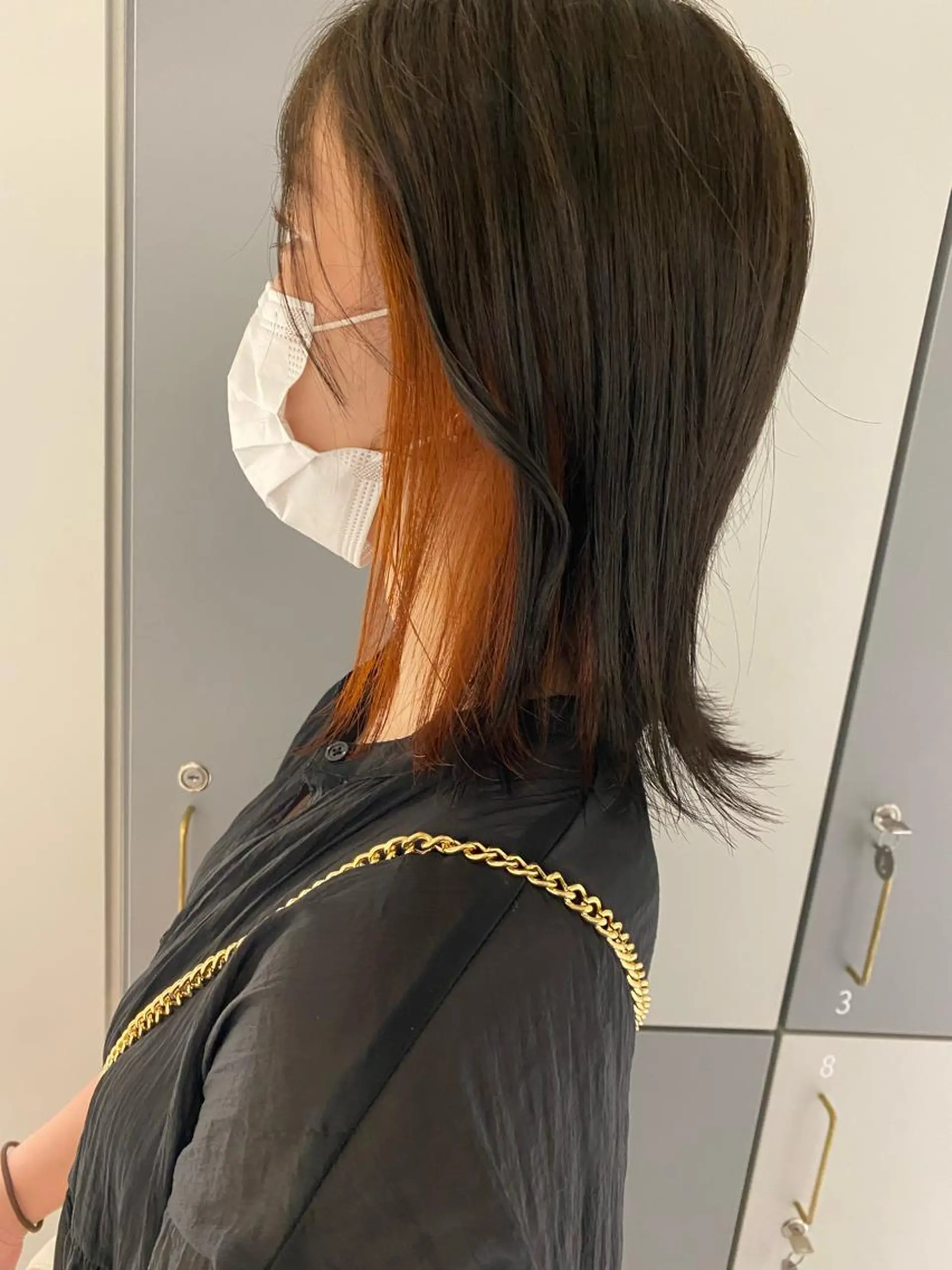 ミディアム 外ハネヘア ヘアカラー Ra-Ffichi by siun所属・宮田海聖 ナチュラル/美髪のヘアスタイル