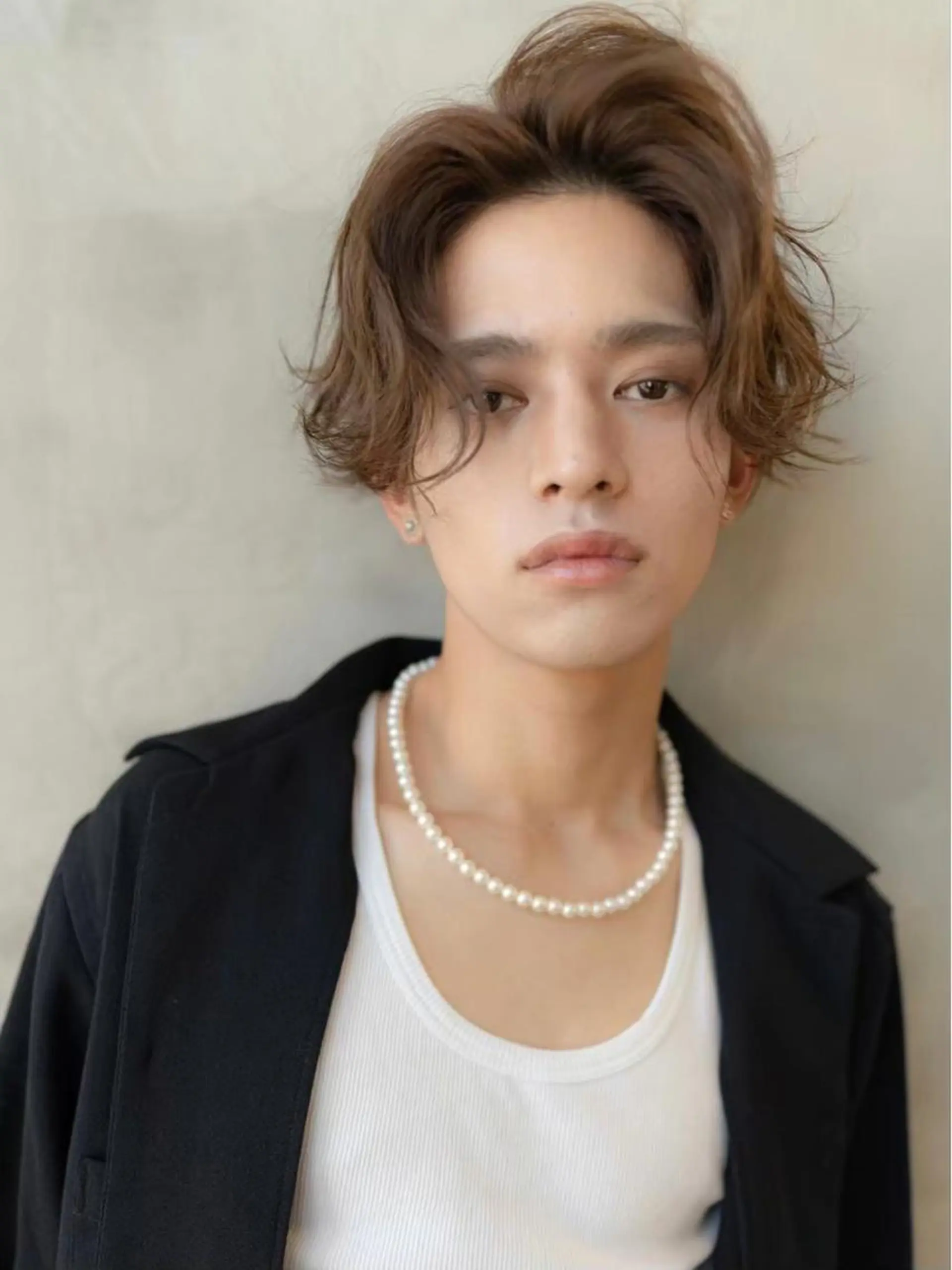 カラー パーマ メンズ メンズハイライト メンズパーマ ハイライトカラー ニュアンスパーマ RAF TOKYO所属・10月限定モニター 髪質改善美髪矯正のヘアスタイル