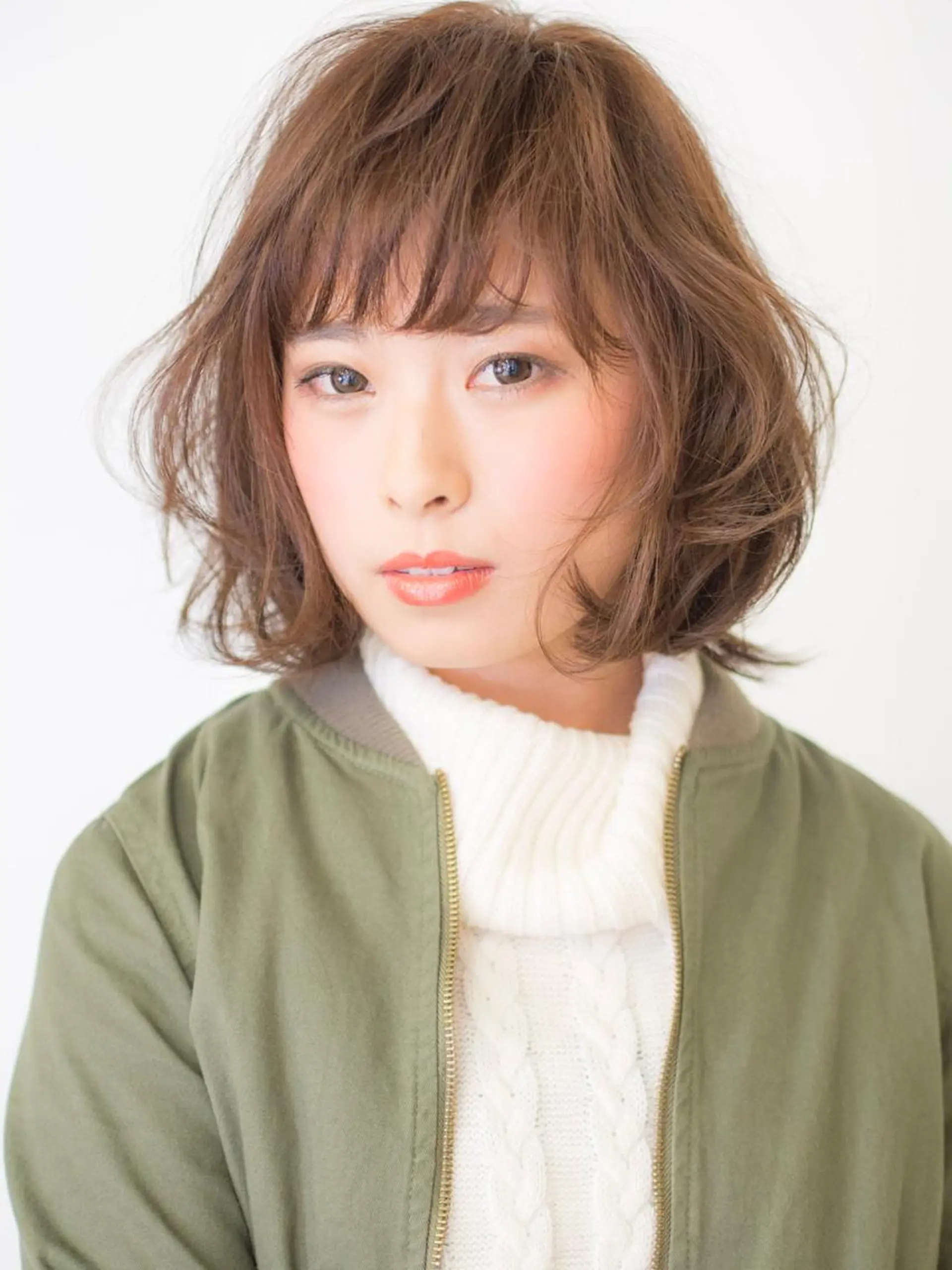 ミディアム カラー パーマ ボブ オーナースタイリスト 佐藤のヘアスタイル