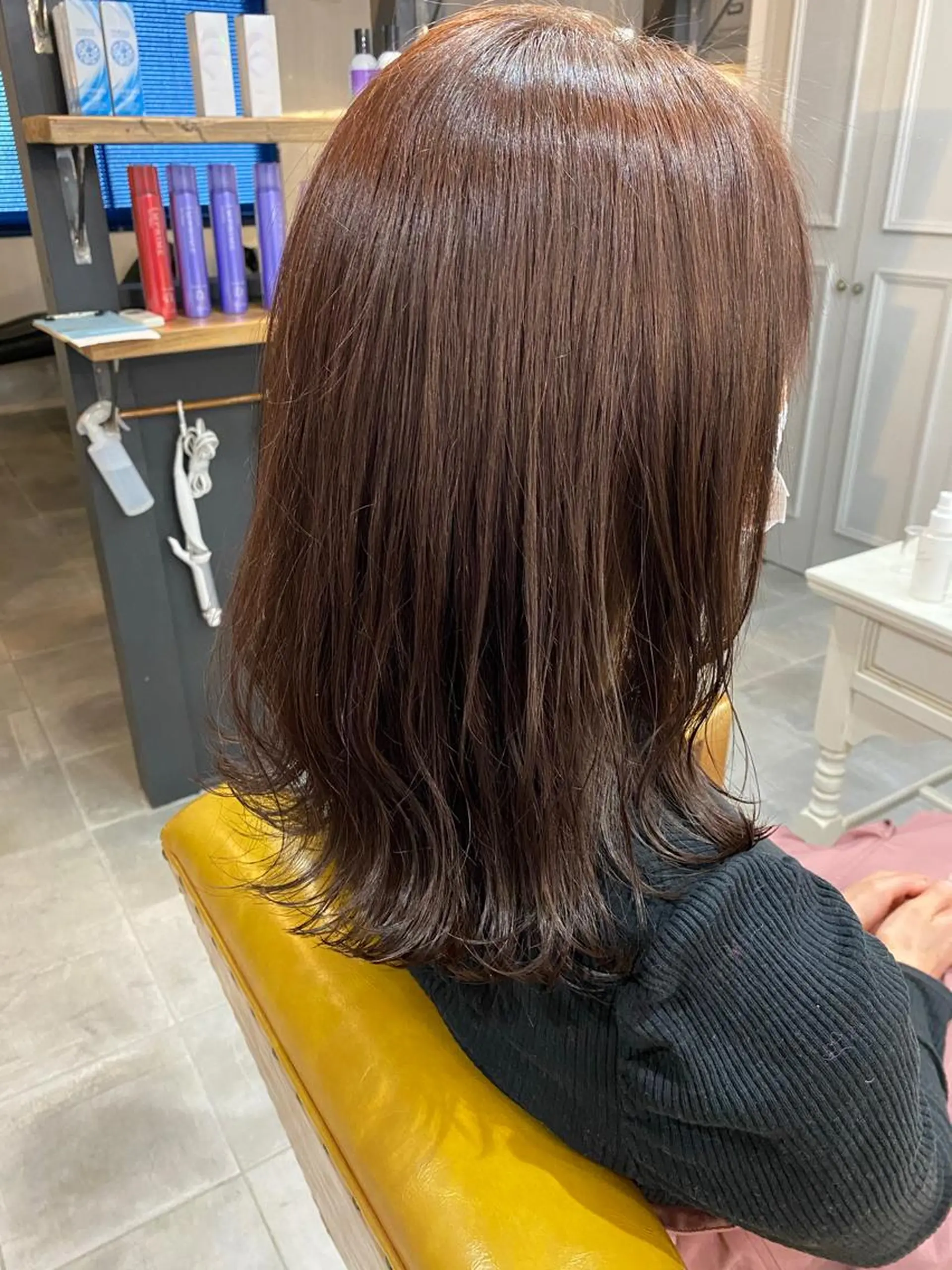セミロング カット ヘアカラー SHIAN立川 及川望のヘアスタイル