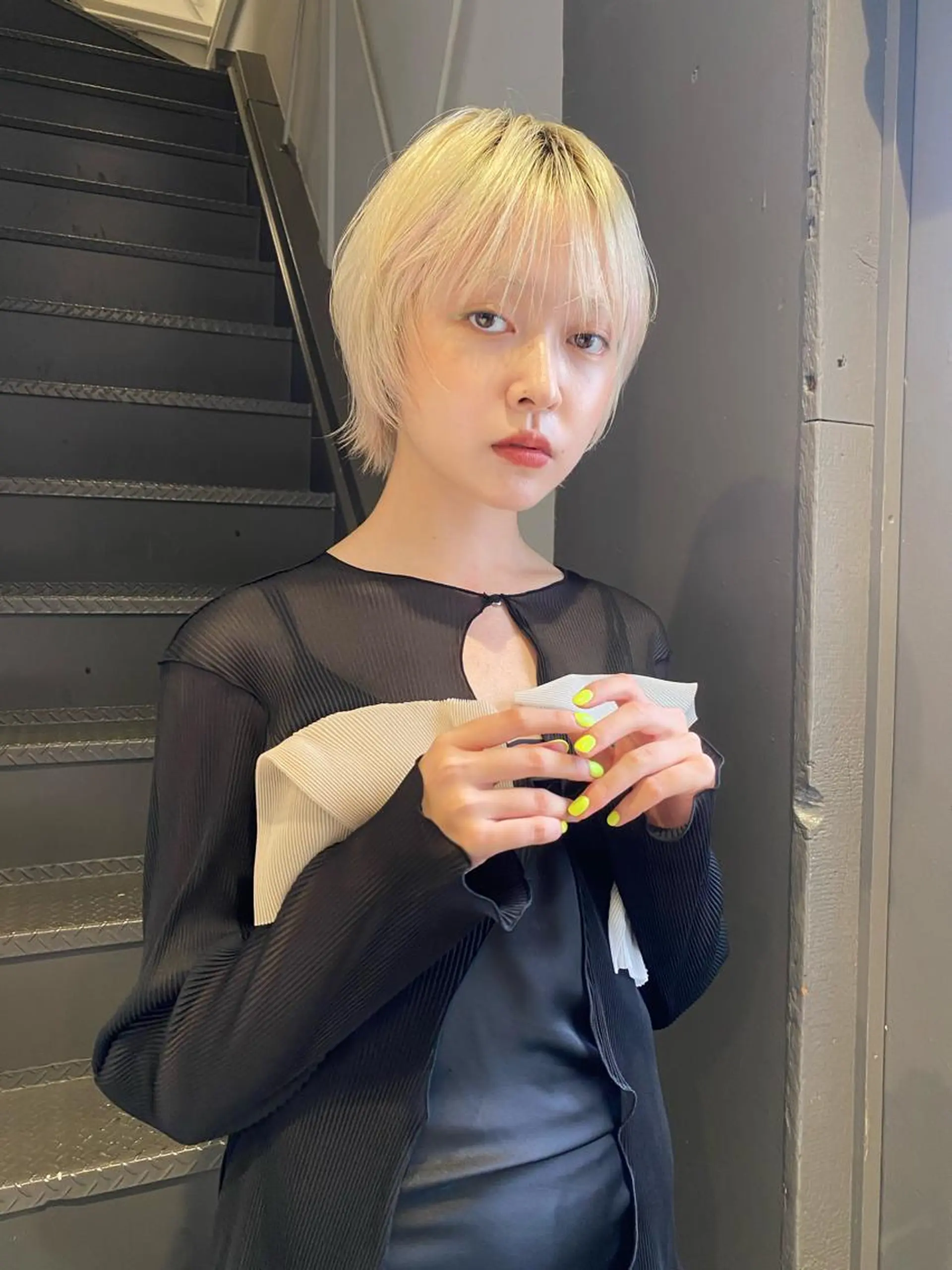 ショート カラー cie所属・ボブ/ミニボブ 透明感カラーkadoのヘアスタイル