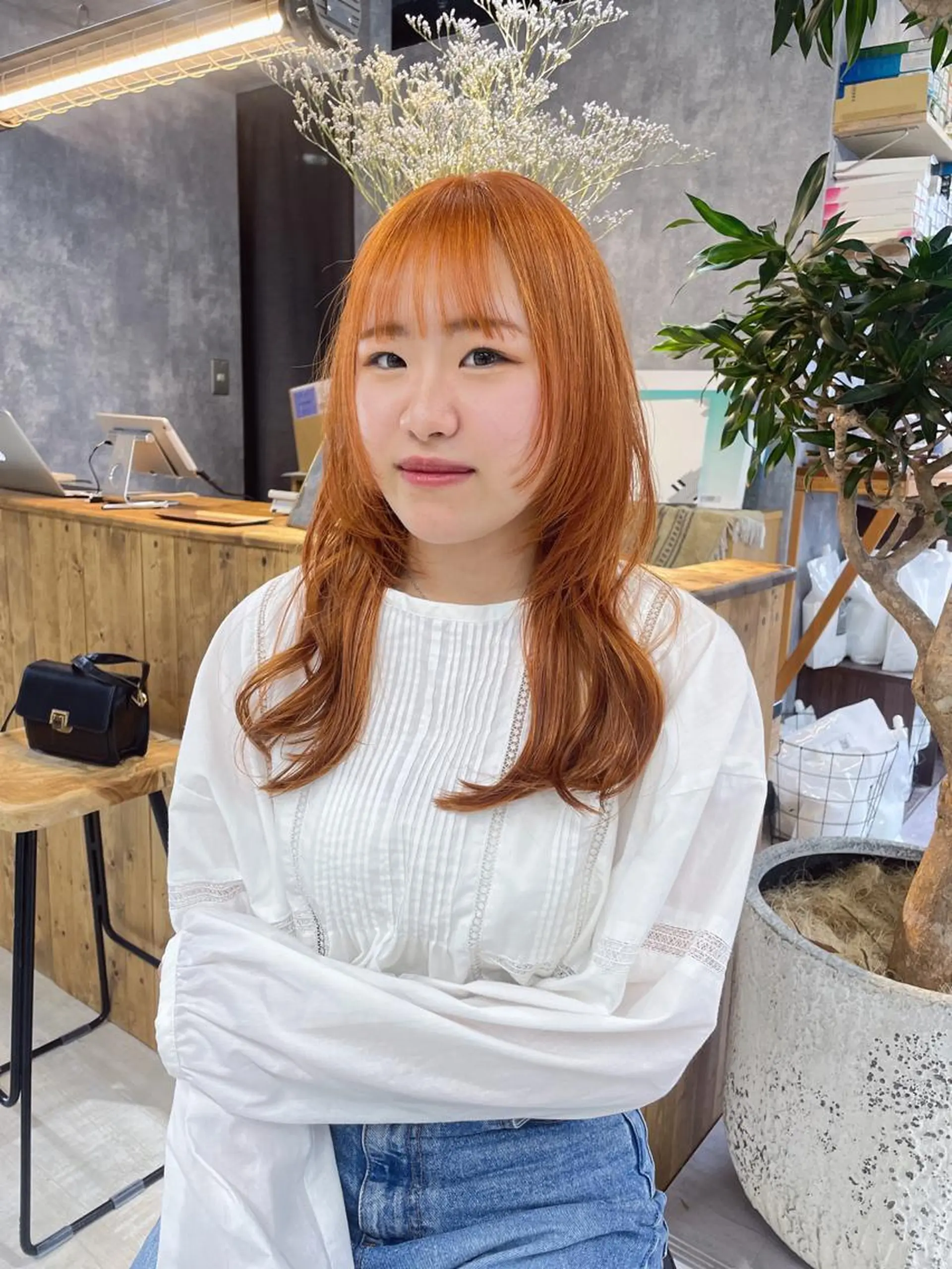 ミディアム カラー 宮城 ほのかのヘアスタイル