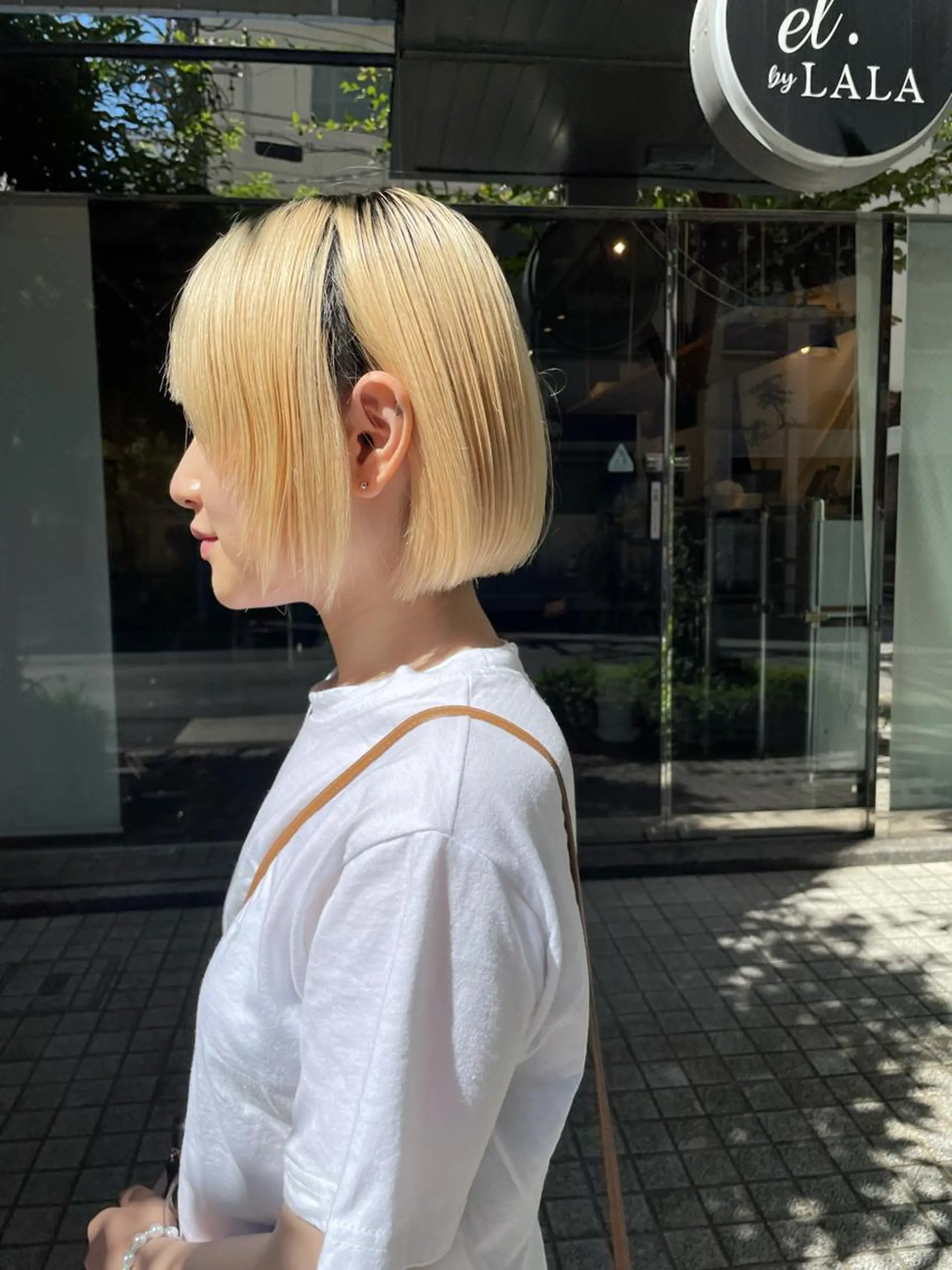 ミディアム カラー ベージュカラー ブロンド ボブ ウルフカット 永田〈店長#レイヤー #ウルフ#ハイトーンのヘアスタイル