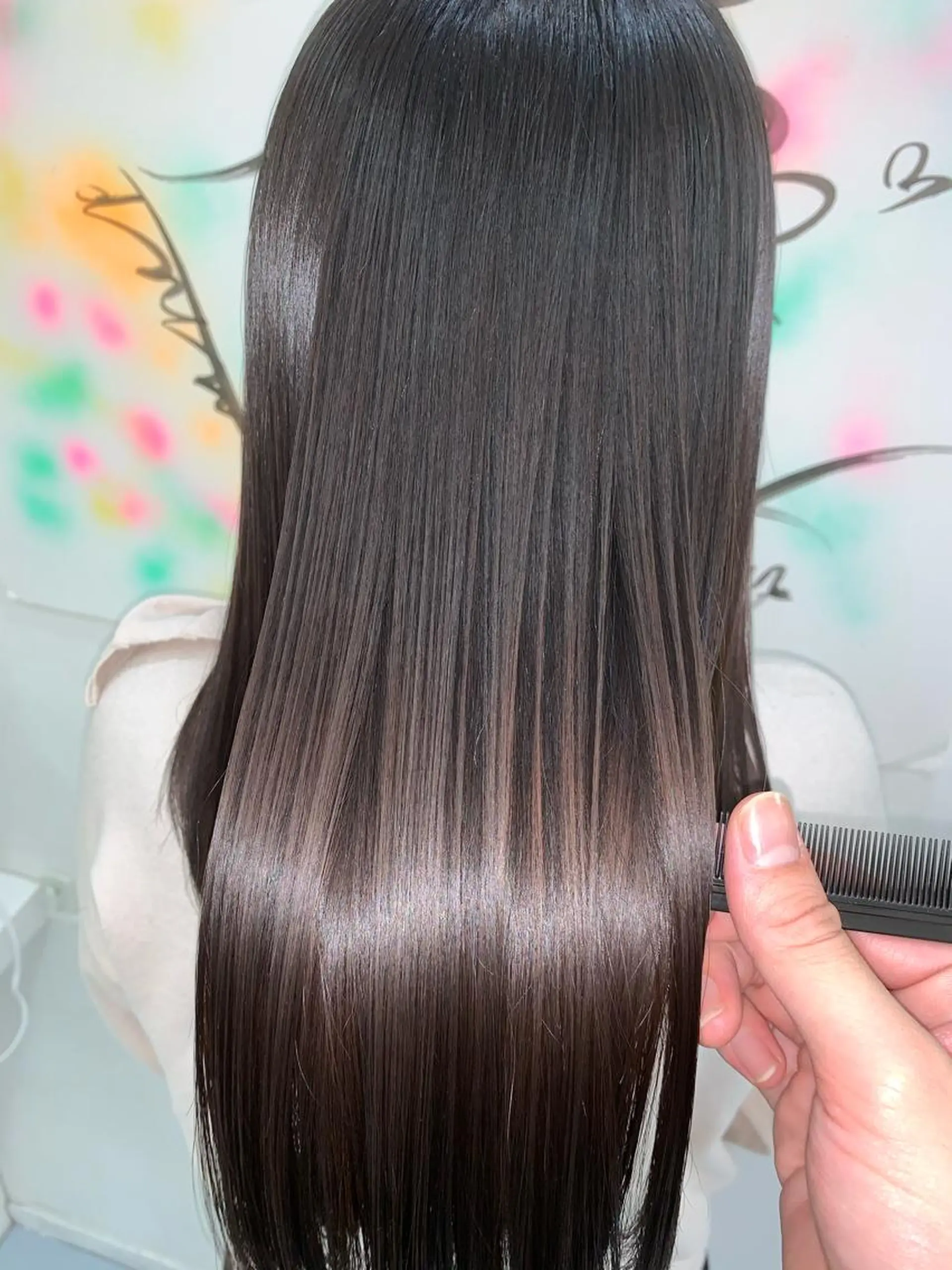 ロング パーマ 縮毛矯正 カット 縮毛矯正 トリートメント 髪質改善/縮毛矯正 /ブリーチ矯正/岡部のヘアスタイル
