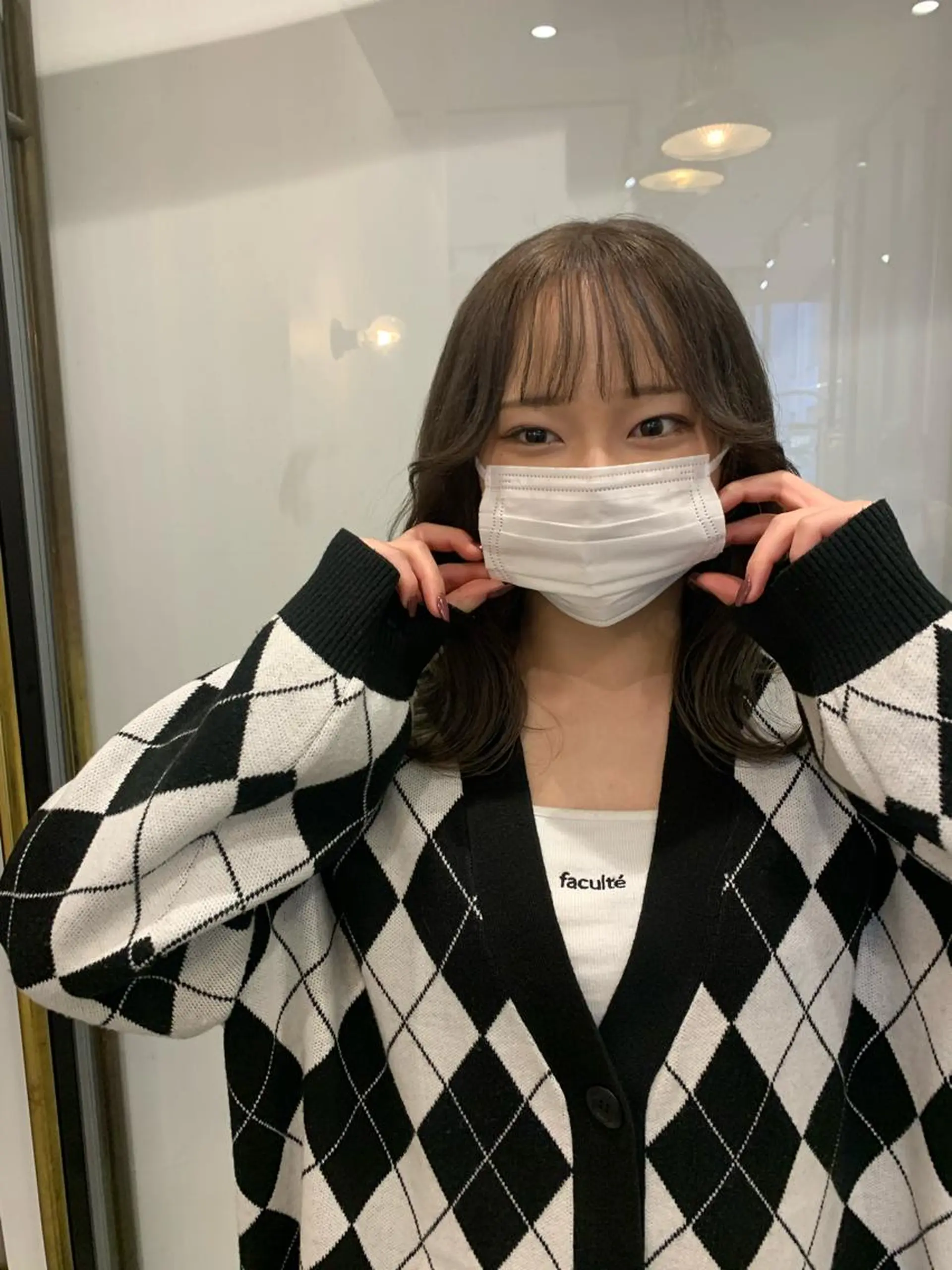 ミディアム カラー カット ヘアカラー トリートメント AMI🎀韓国ヘア keshiki大名のヘアスタイル