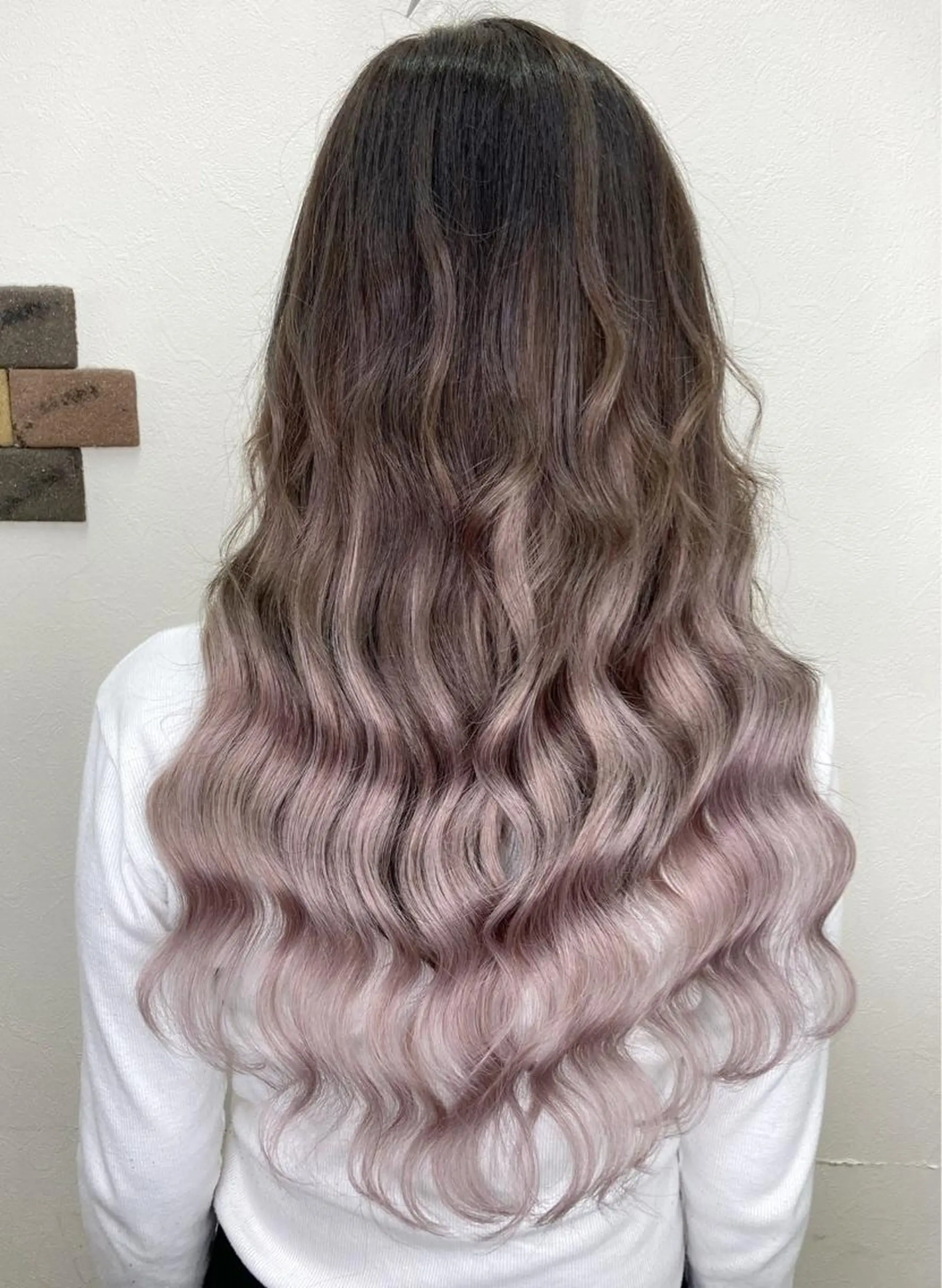 セミロング カラー シールエクステ アッシュ グラデーションカラー エクステ KEISUKE/ 池袋✨エクステのヘアスタイル