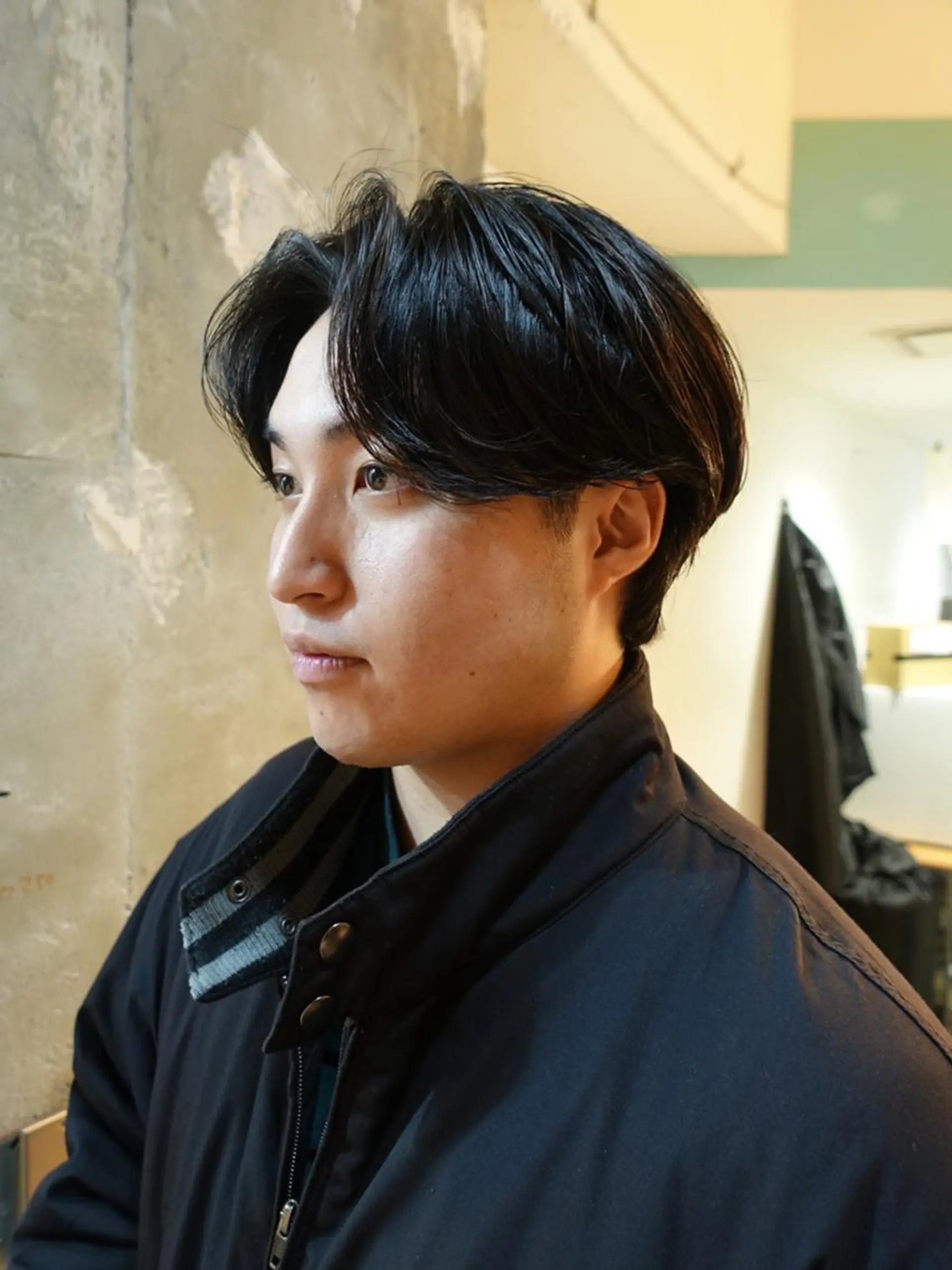 メンズ パーマ センターパート メンズパーマ ニュアンスパーマ カット パーマ トリートメント メンズカット 【竹下祐太】のヘアスタイル