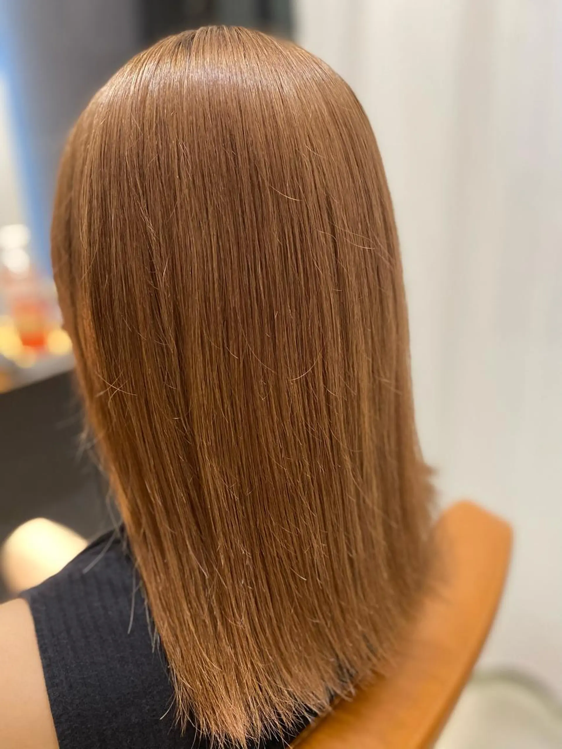 ミディアム パーマ 髪質改善 カット 縮毛矯正 トリートメント 田中 アキオのヘアスタイル