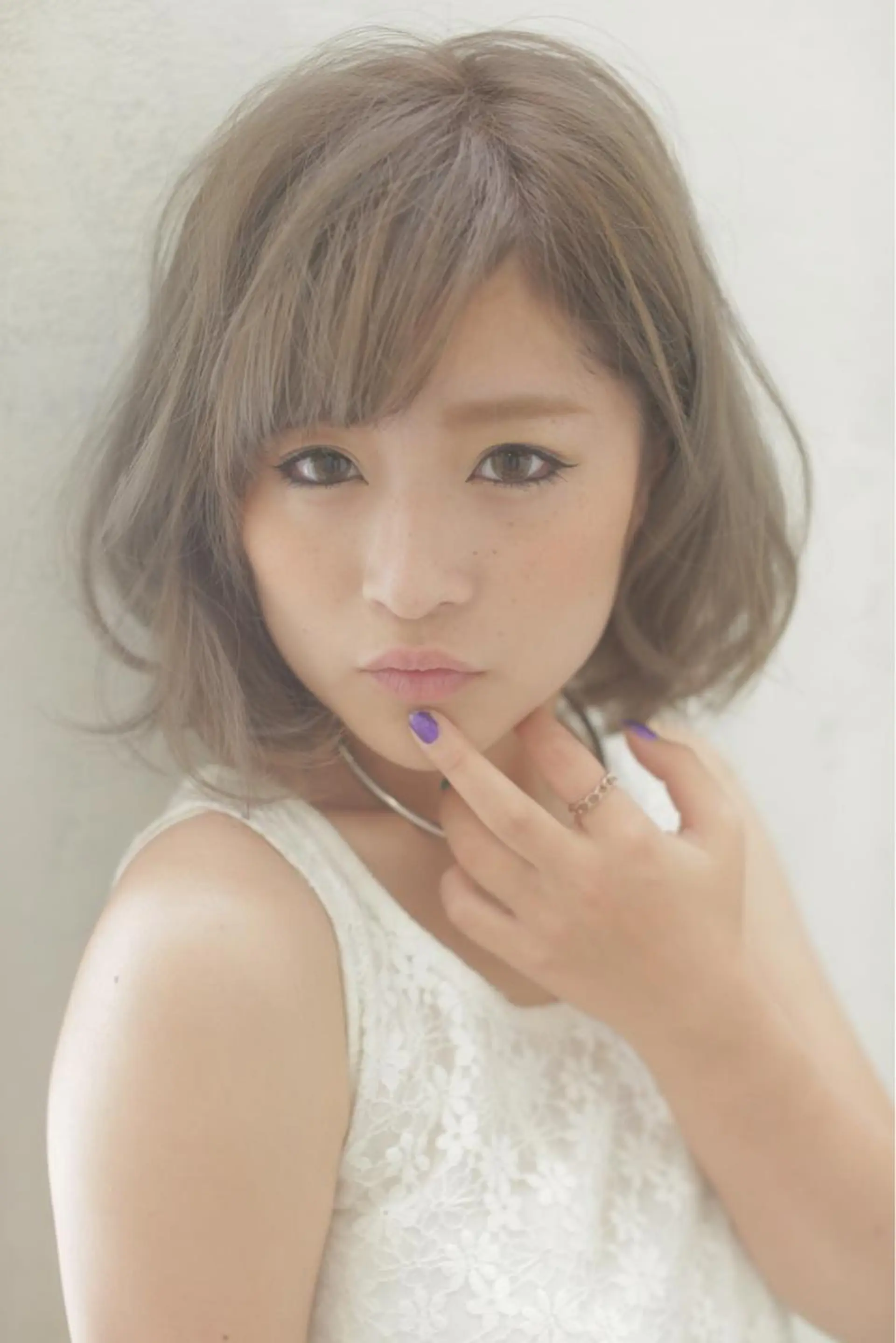 ショート カラー ショートヘア 小顔カット marshu  梅田店所属・髪質改善 透明感×韓国風のヘアスタイル