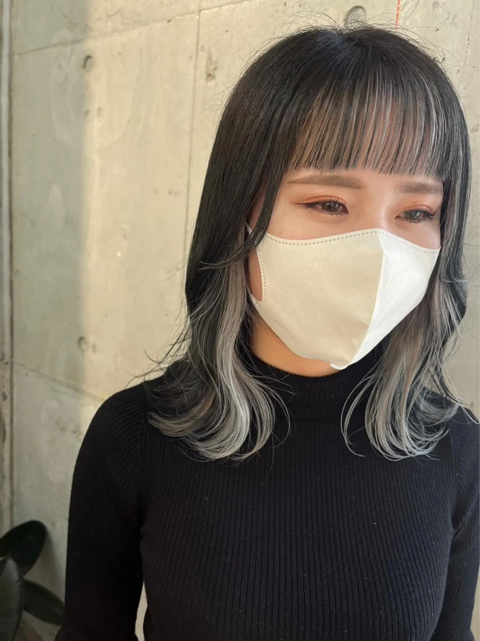 ミディアム カラー バレイヤージュ ブリーチ ケアブリーチ ハイライトカラー インナーカラー ヘアカラー lani 天神大名/ブリーチのヘアスタイル