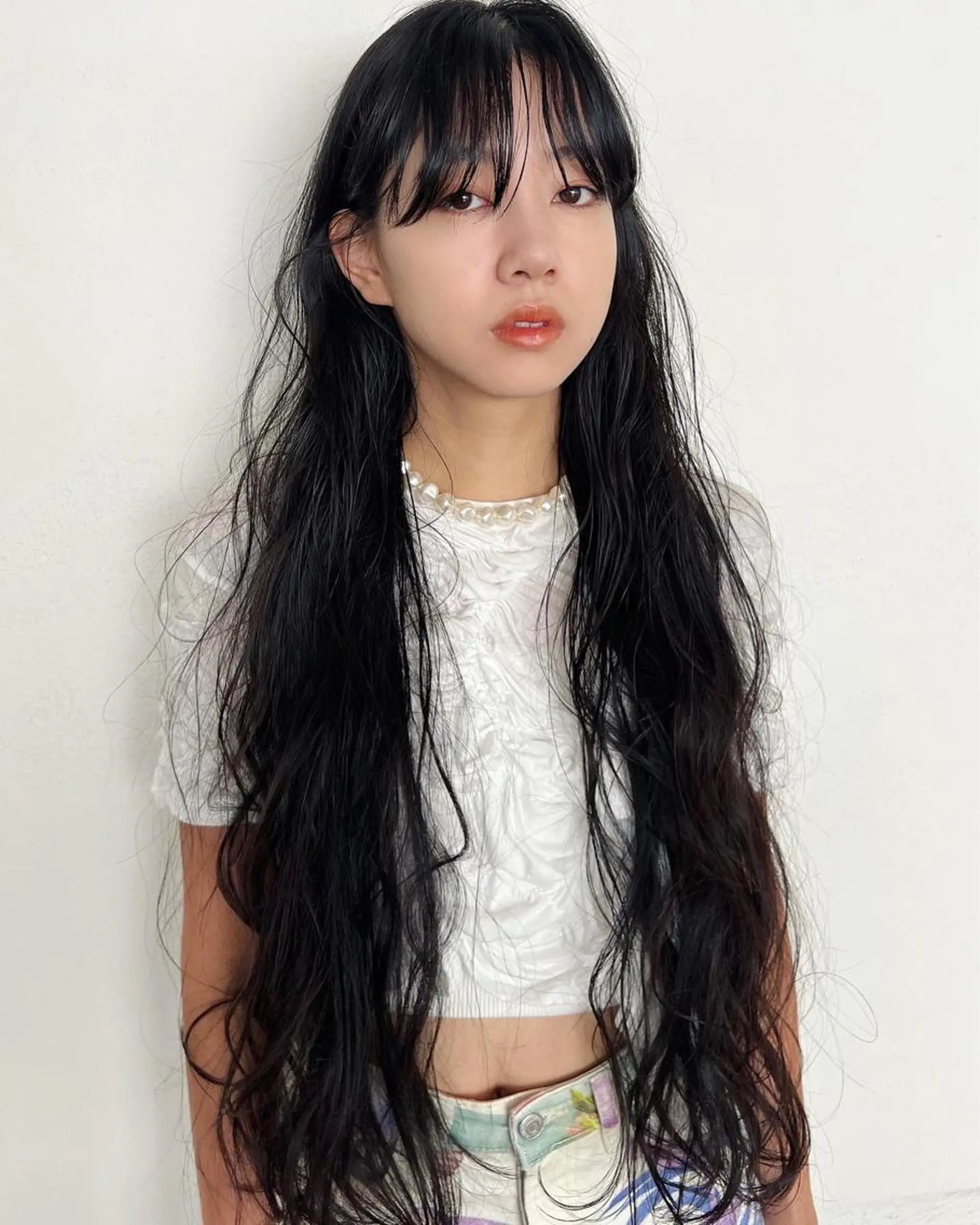 ロング カラー パーマ ヘアアレンジ メンズ キッズ ネイル マツエク・マツパ アイブロウ メンズパーマ ロング ロングネイル SALOWIN梅田茶屋町店所属・ウルフレイヤーカット /チヒロのヘアスタイル