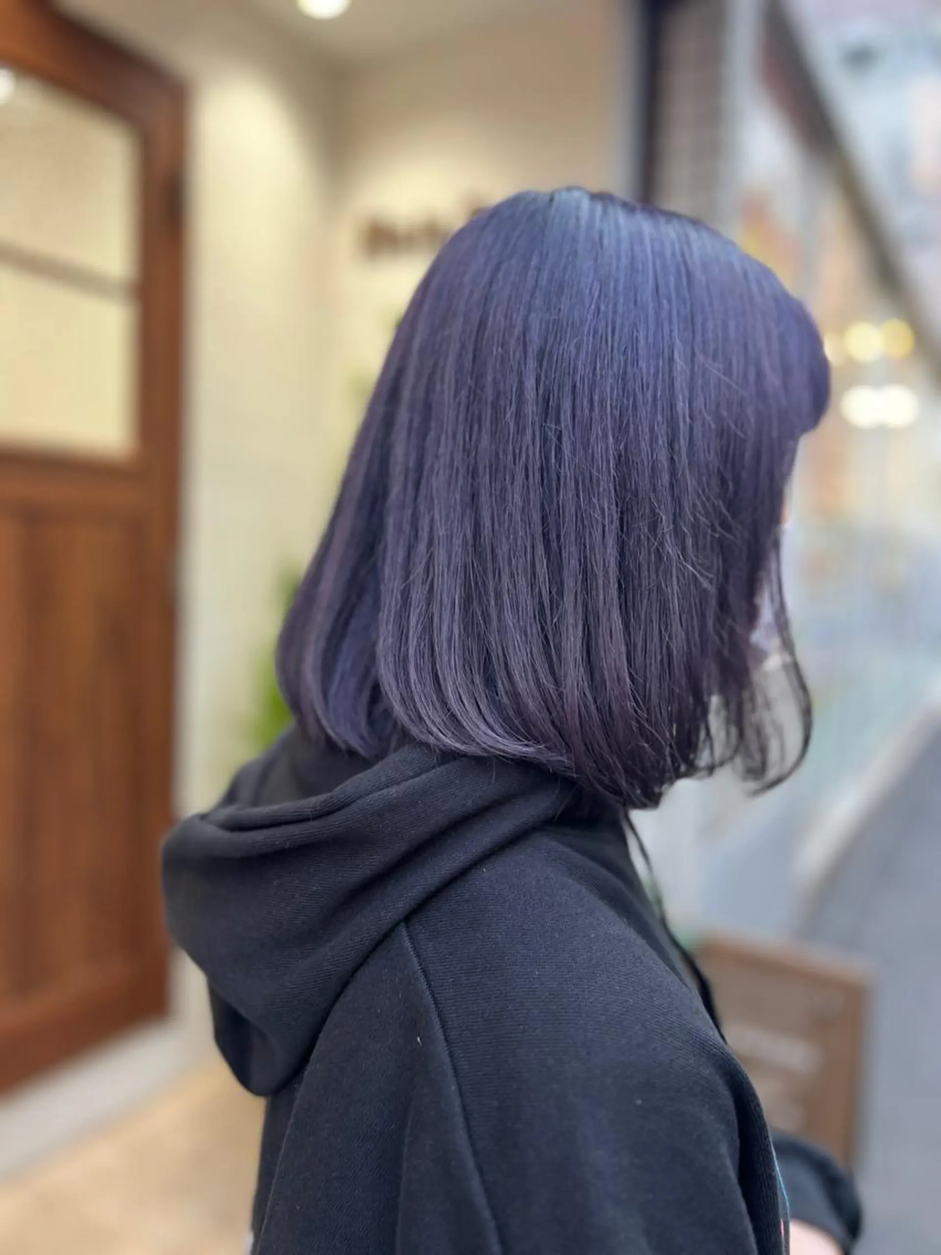 ミディアム カラー ブルーカラー ブルーバイオレット バイオレットカラー 🍇おぐら めぐみ🍇のヘアスタイル