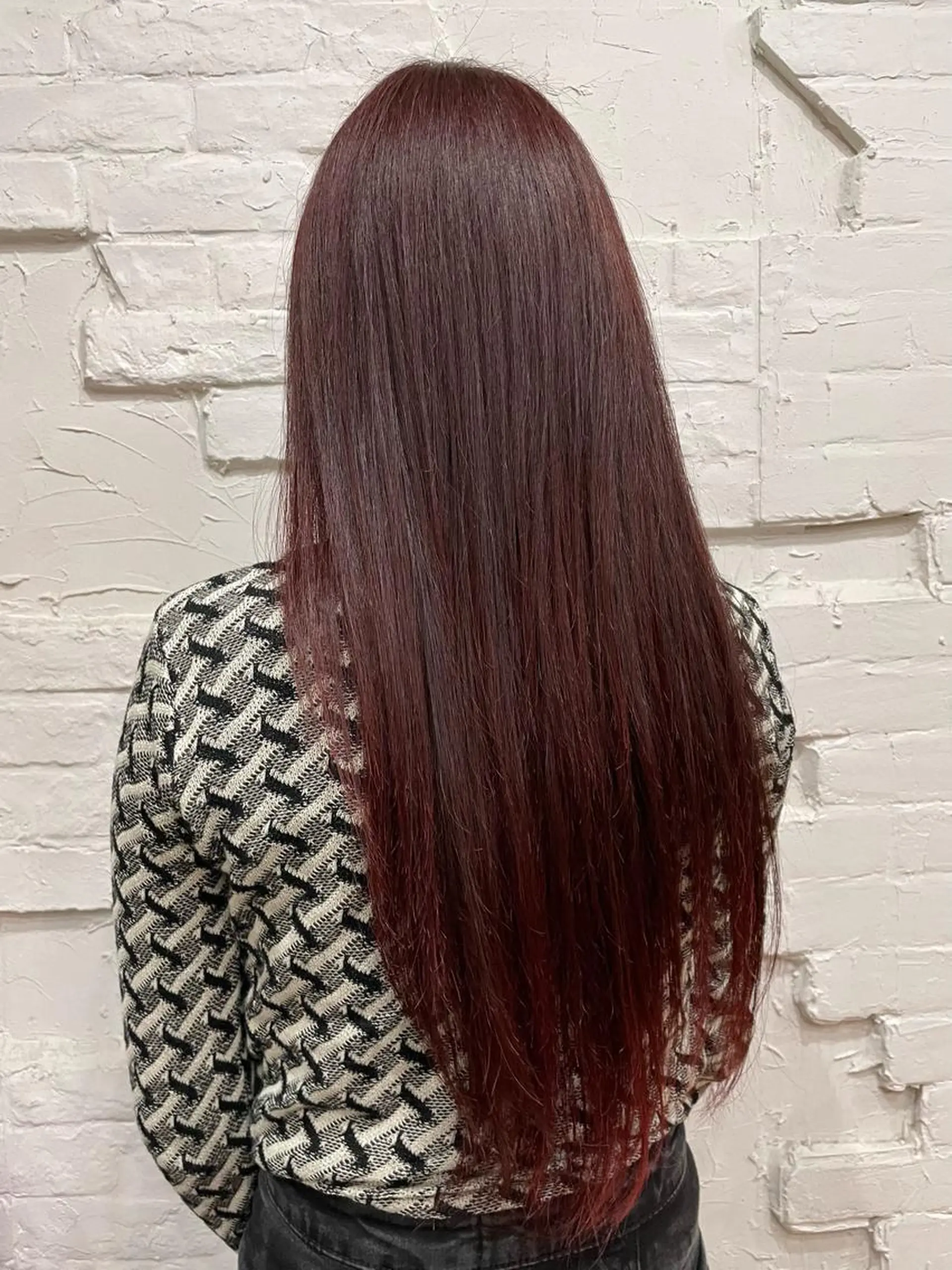 ロング カラー レッドカラー ヘアカラー トリートメント 【ピンク/韓国ヘア/ ヘアセット】亜海のヘアスタイル