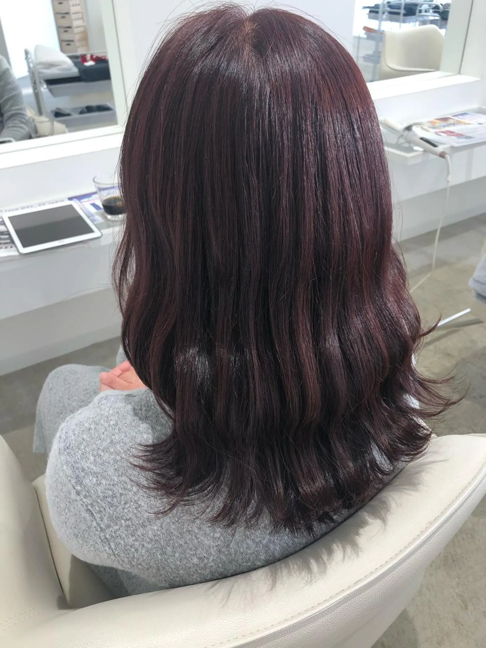 ロング カラー ブラウンカラー ピンクカラー ピンクブラウン Lien by hair所属・宮崎 睦のヘアスタイル