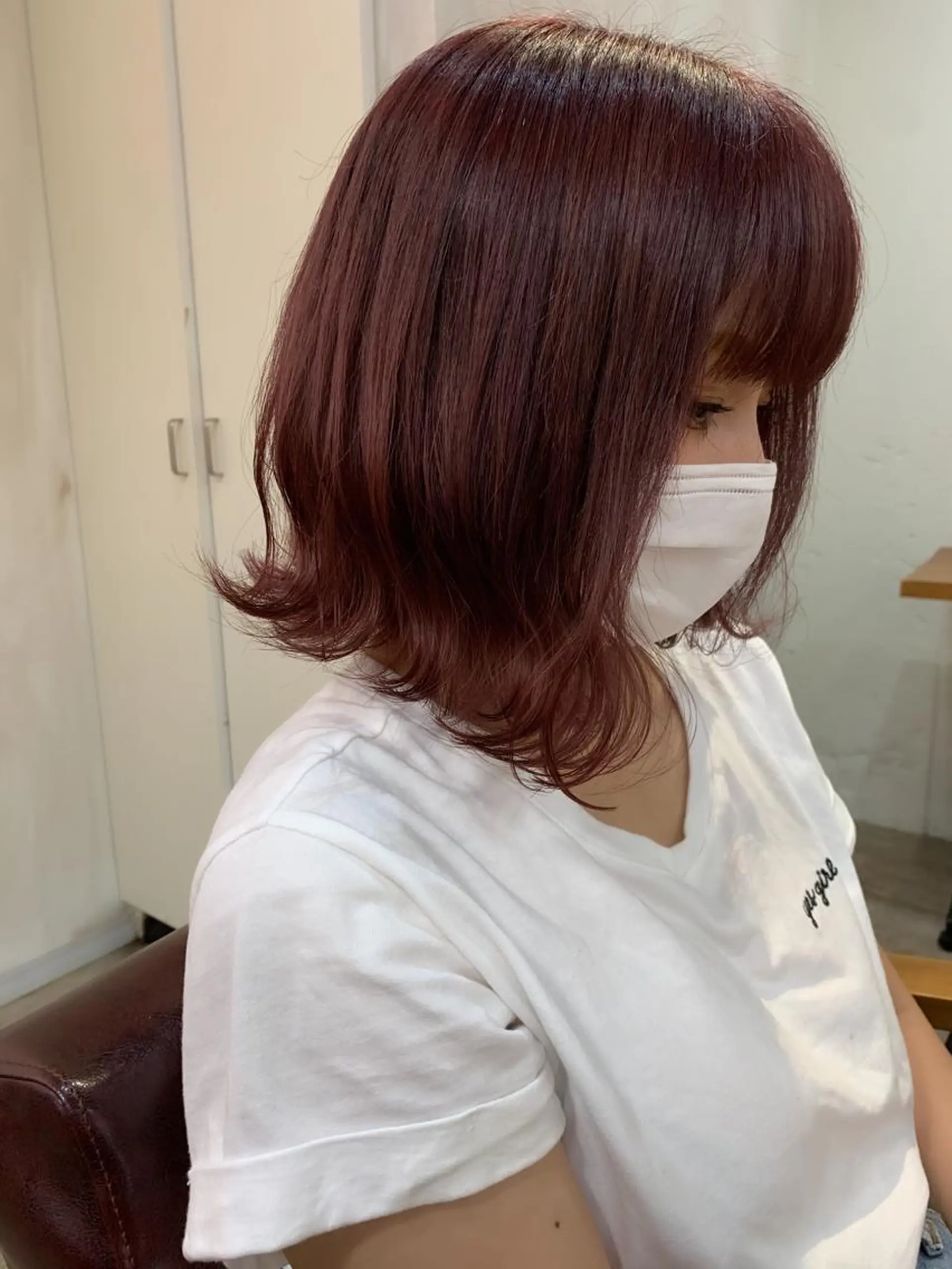 ミディアム カラー レッドカラー 透明感カラー特化型 NAOKIのヘアスタイル