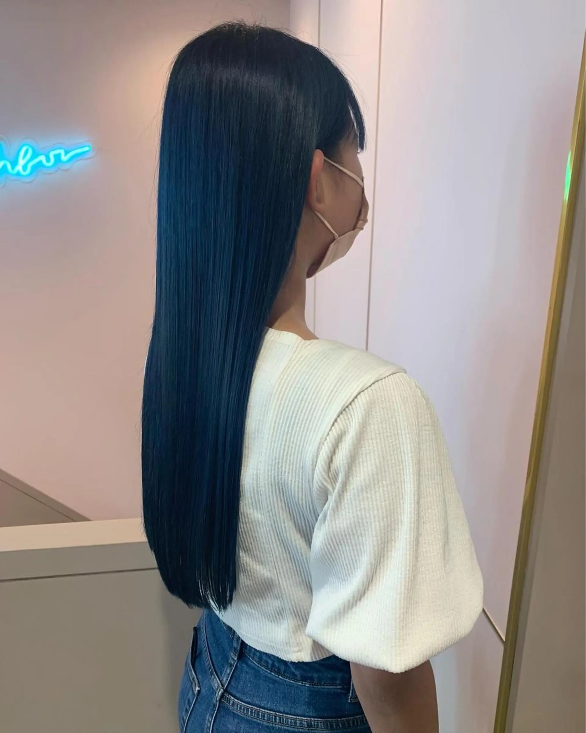カラー ブルーカラー 縮毛矯正 トリートメント rio .のヘアスタイル