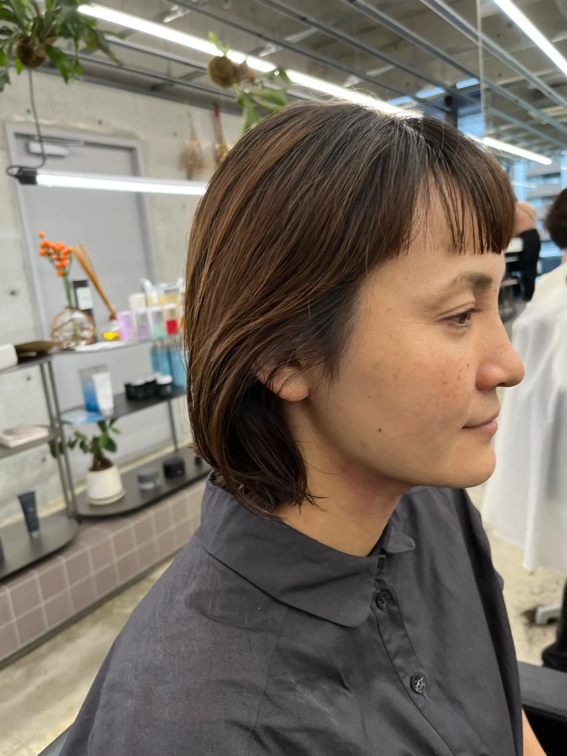 ミディアム カット ダブルカラー/ ケアブリーチ/クニトのヘアスタイル