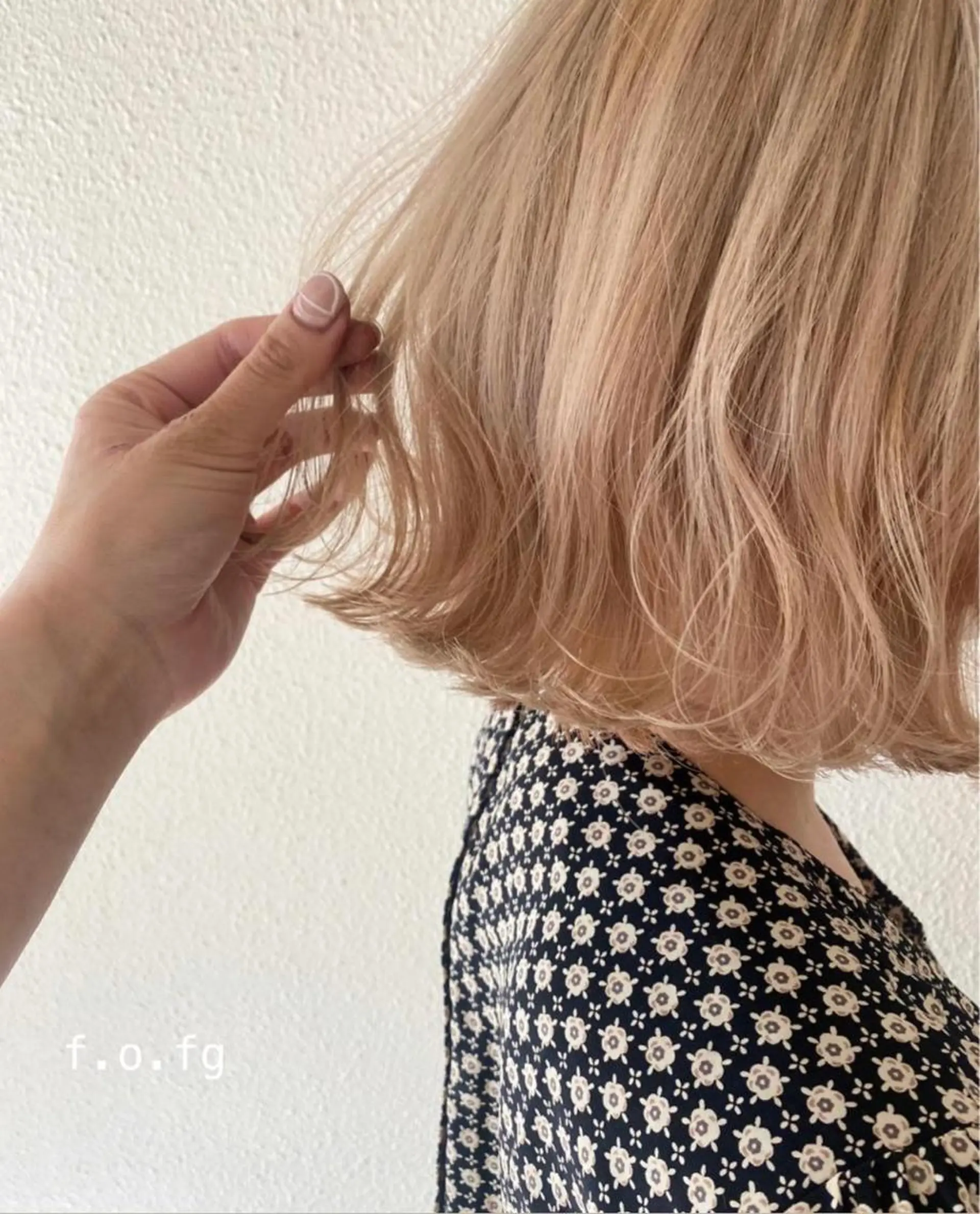 ミディアム カラー ヘアカラー トリートメント ツキノキ ミナのヘアスタイル