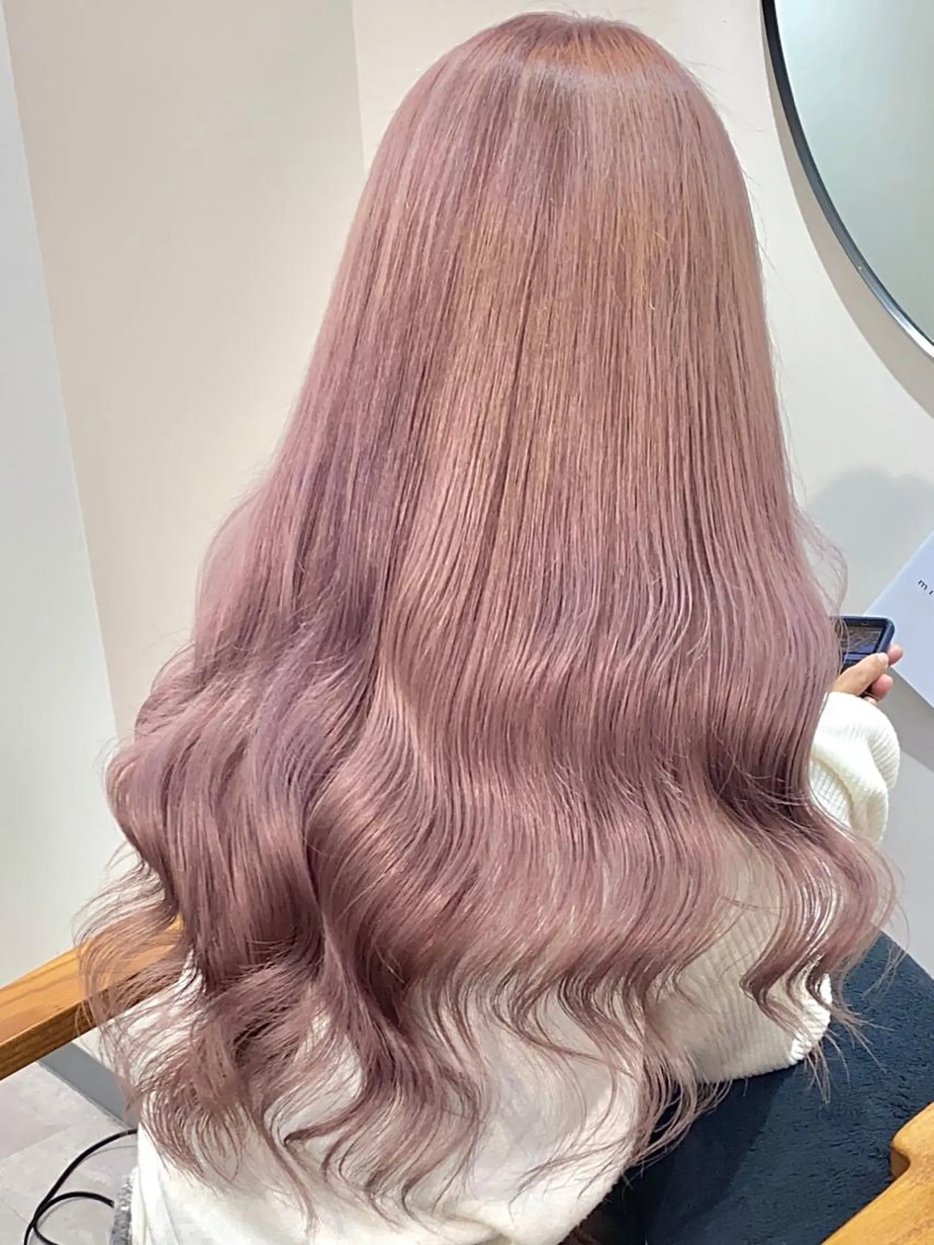 ロング カラー ベージュカラー ピンクカラー ピンクベージュ カット ヘアカラー トリートメント ヘアセット 💘カラー特化美容師 尾崎拓己のヘアスタイル