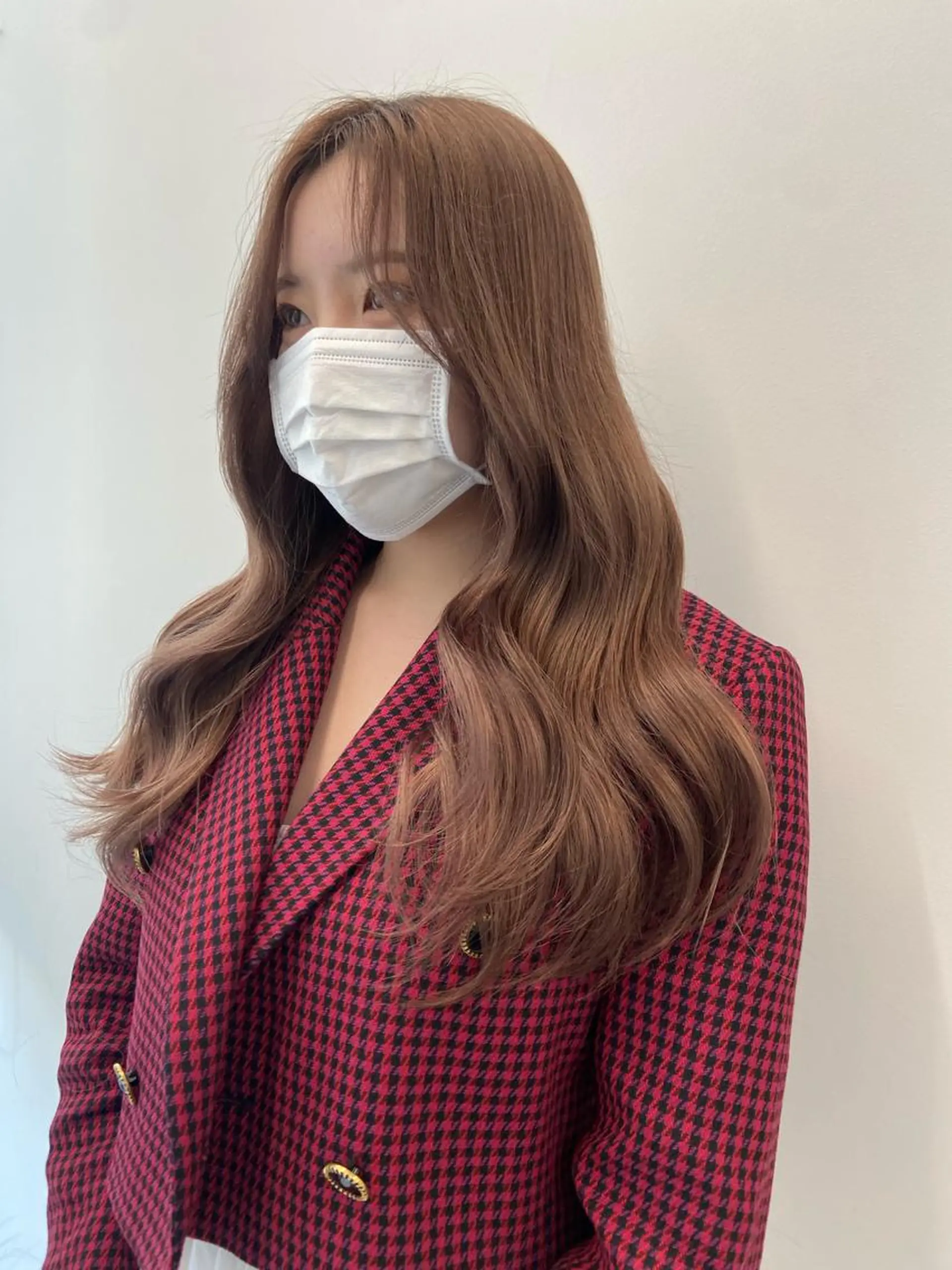 ロング オレンジブラウン ヘアカラー トリートメント 韓国レイヤー/ヘア カラー🎀ayamiのヘアスタイル