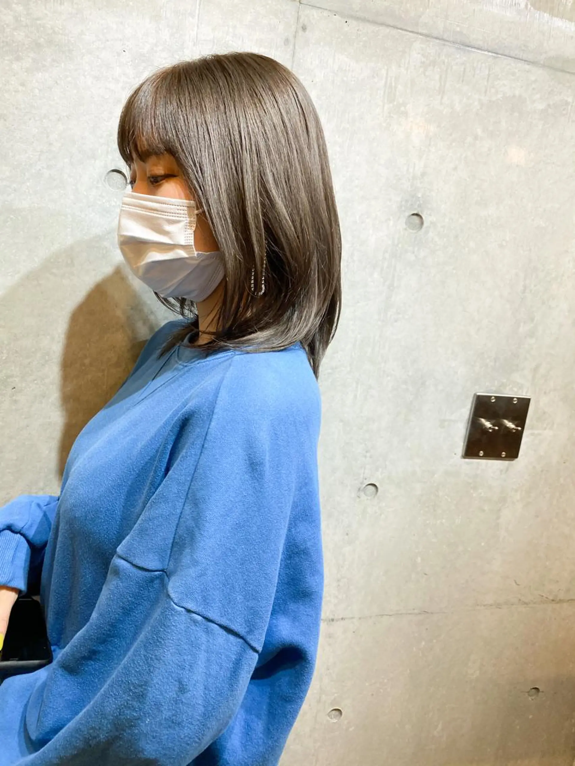 ミディアム カラー 艶髪ブリーチ 永井竜也のヘアスタイル
