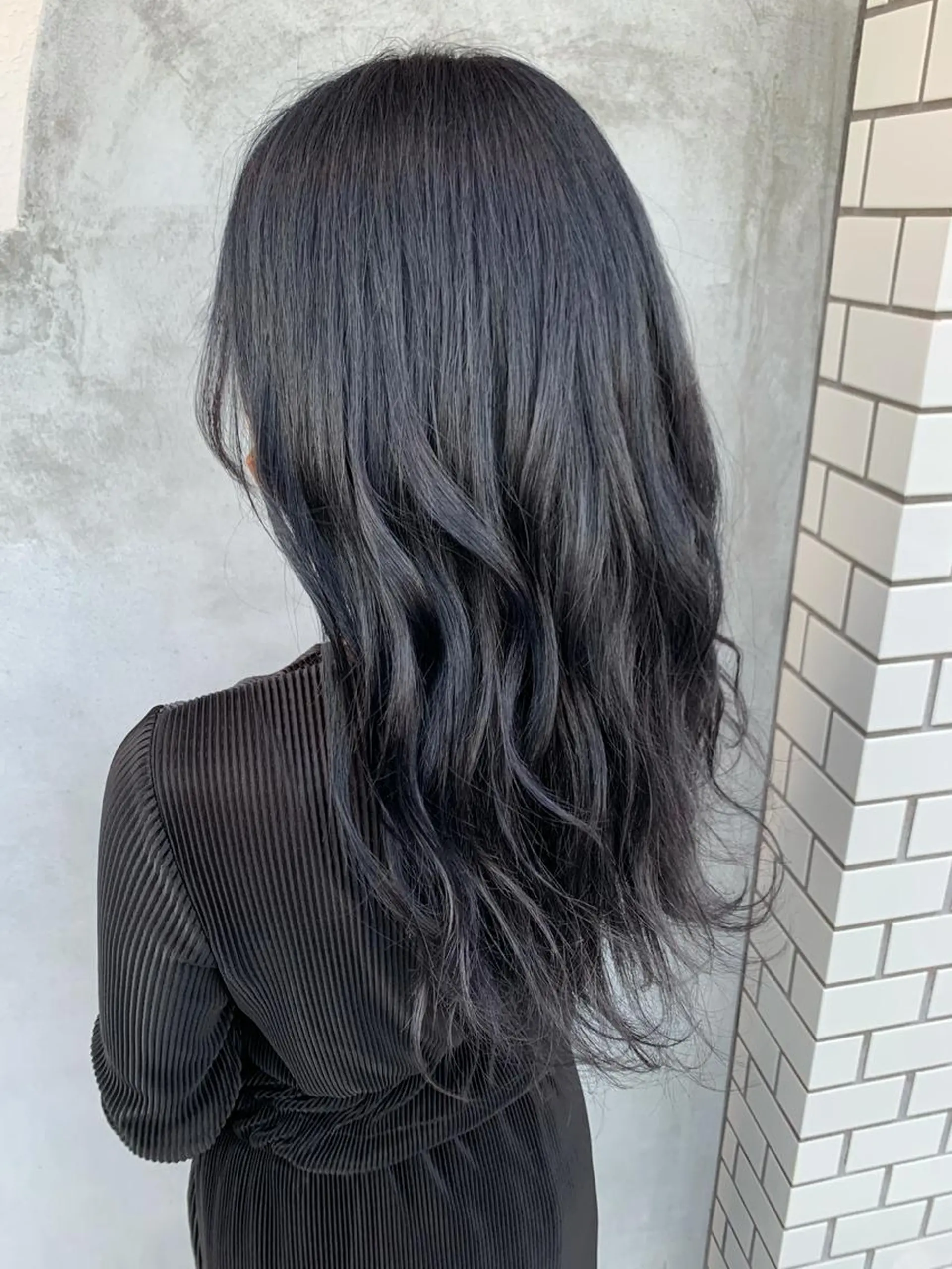 カラー 黒髪 ブルーカラー ブルーブラック ハイトーンカラー ReRe佐賀駅前所属・大坪 彩香のマツエク・マツパデザイン