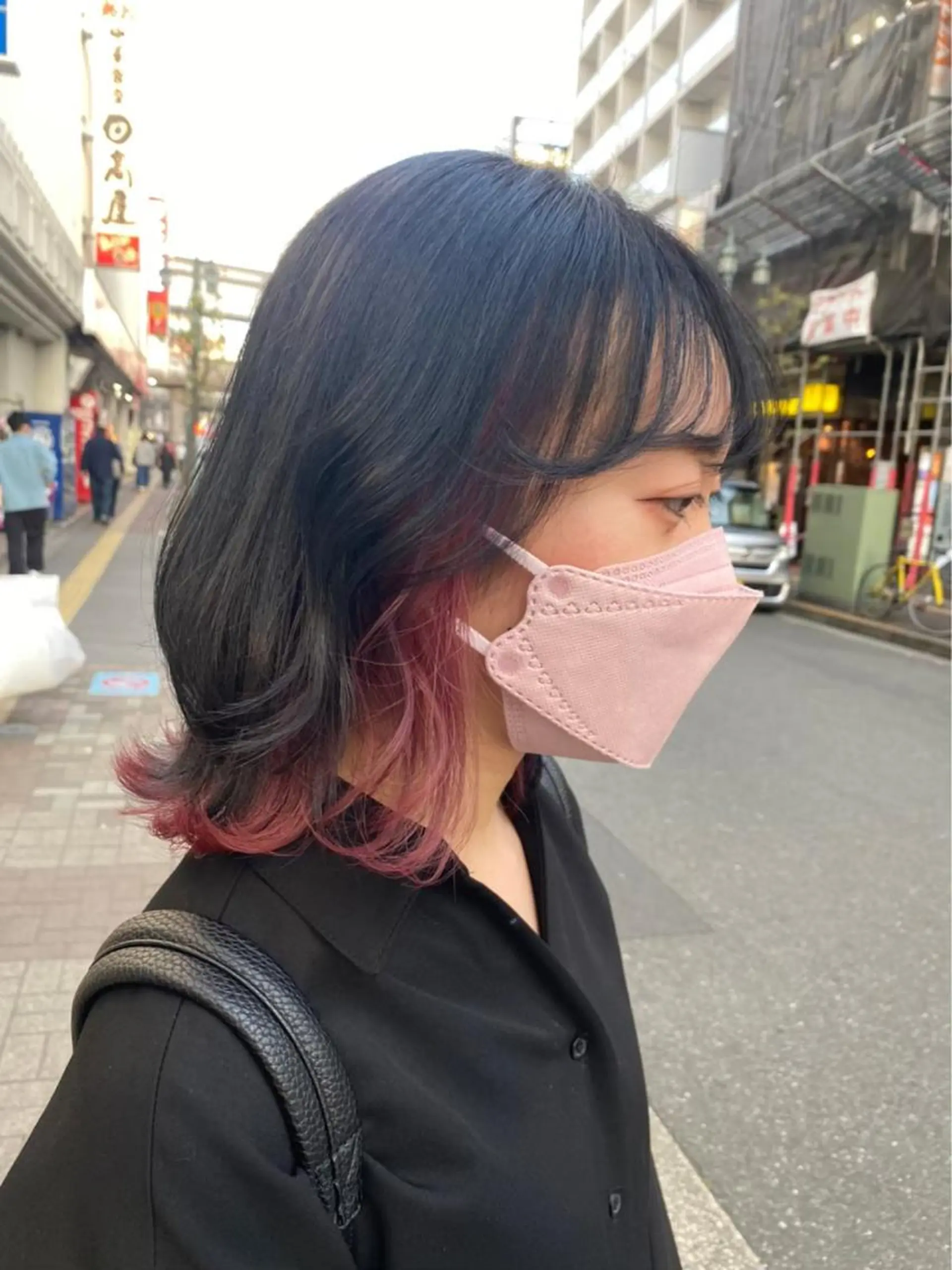 セミロング カラー ブリーチ ケアブリーチ 透明感カラー デザインカラー ダブルカラー ヘアカラー 艶髪ハイトーン/ AYAKA🌙のヘアスタイル