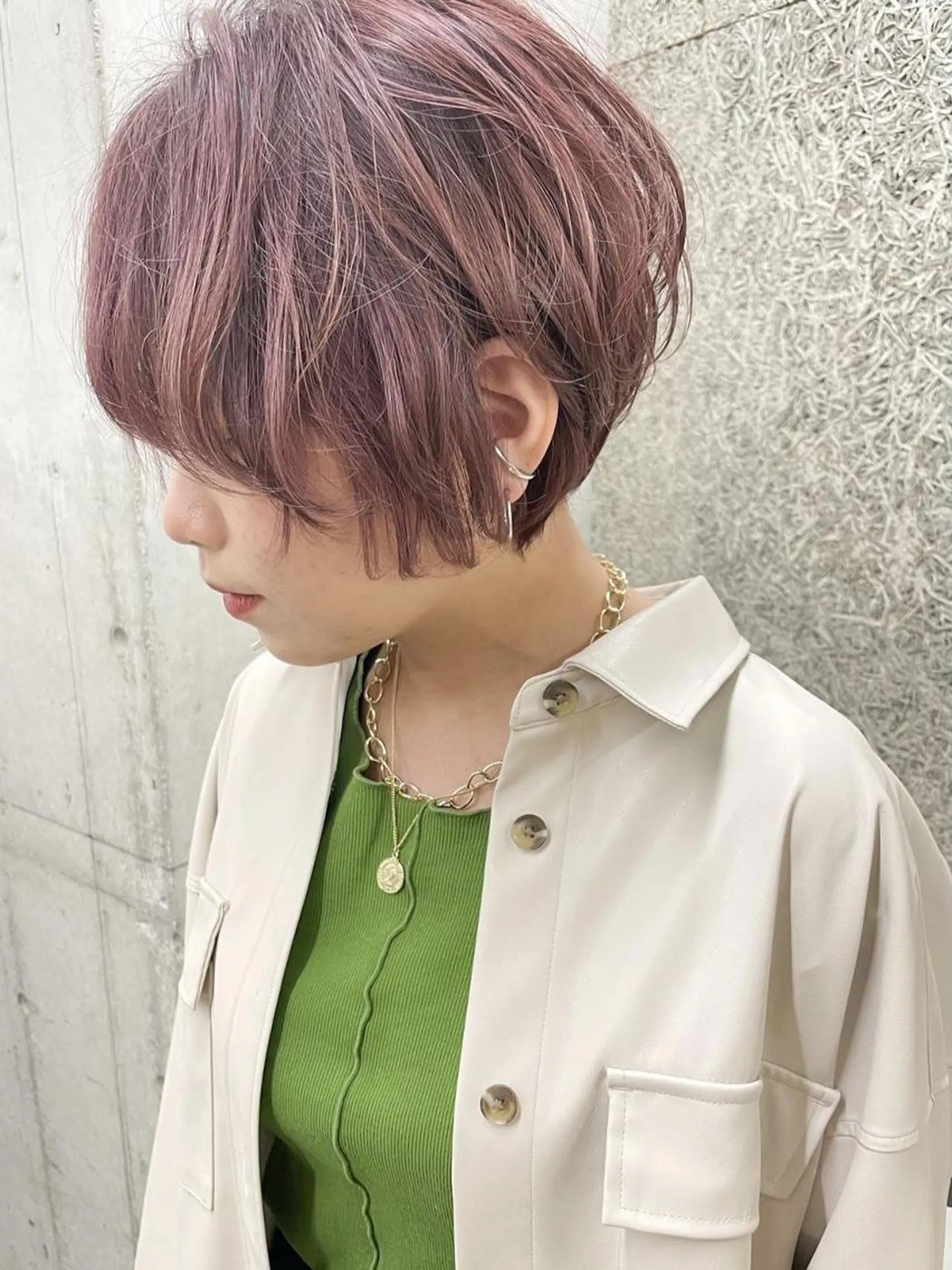 ショート カラー 丸みショート アディクシーカラー アッシュ アッシュブラウン ベージュカラー ヘアカラー N° rico 名駅のヘアスタイル