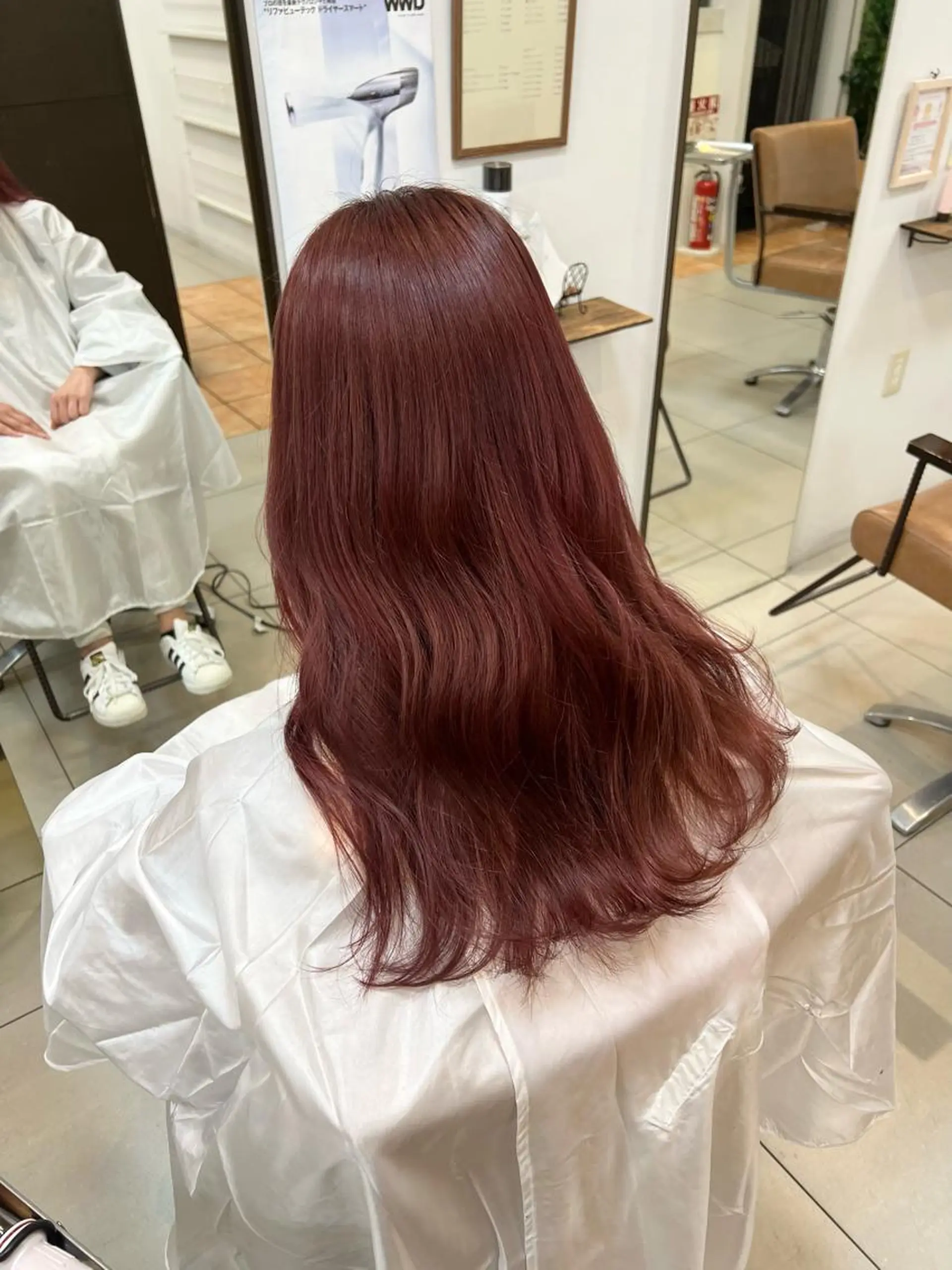 ロング カラー ブリーチ ブラウンカラー ピンクカラー SOYONなんば店 ／韓国風のヘアスタイル