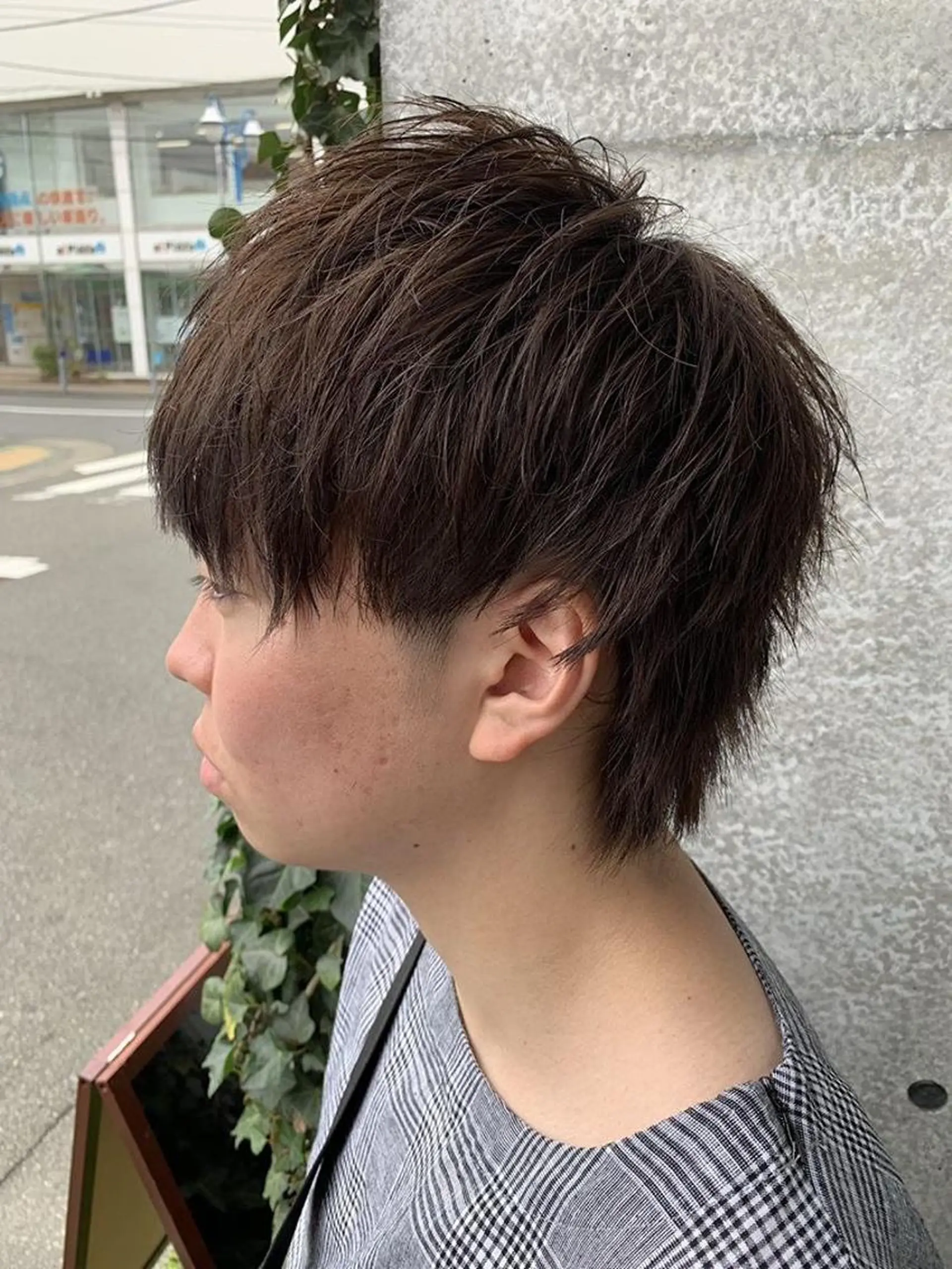 ショート カラー メンズ メンズパーマフェード シモジタカヒロのヘアスタイル