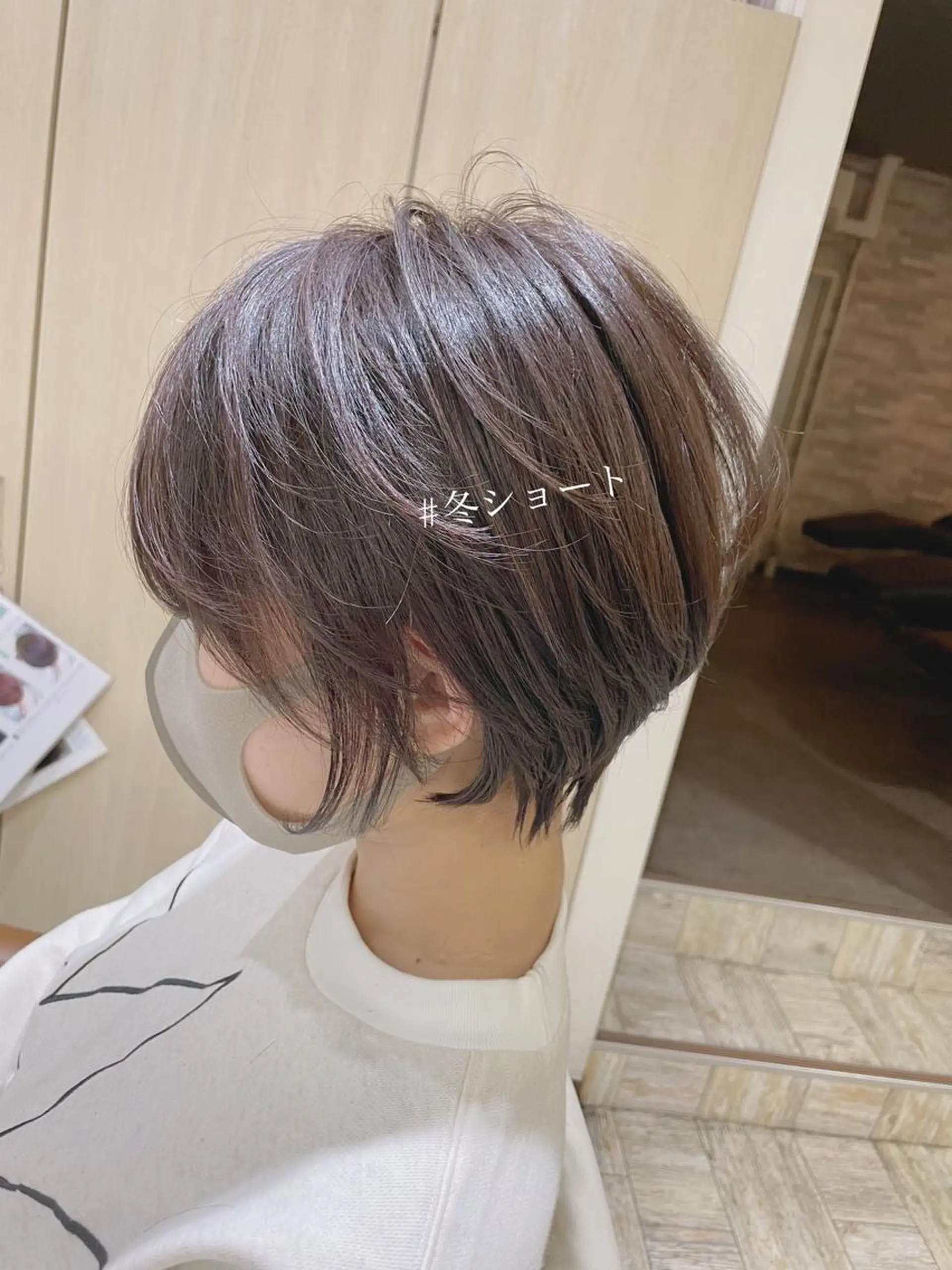 ショート カラー アッシュ ベージュカラー ブルーカラー ブルーグレー ブルーグレージュ 【垢抜け大人髪】 TIARA西山のヘアスタイル