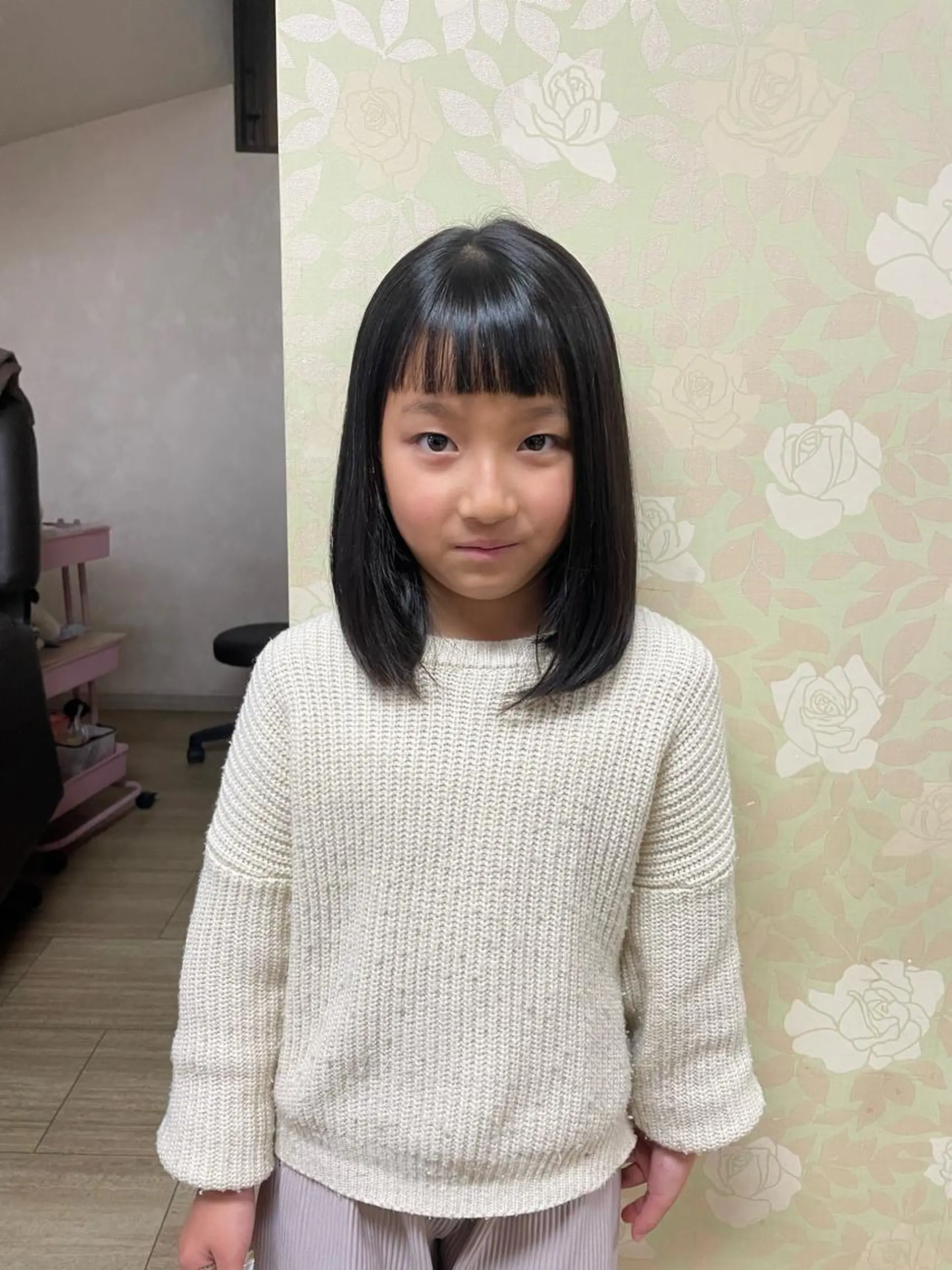 ミディアム キッズ カット 徳留 もも花のヘアスタイル