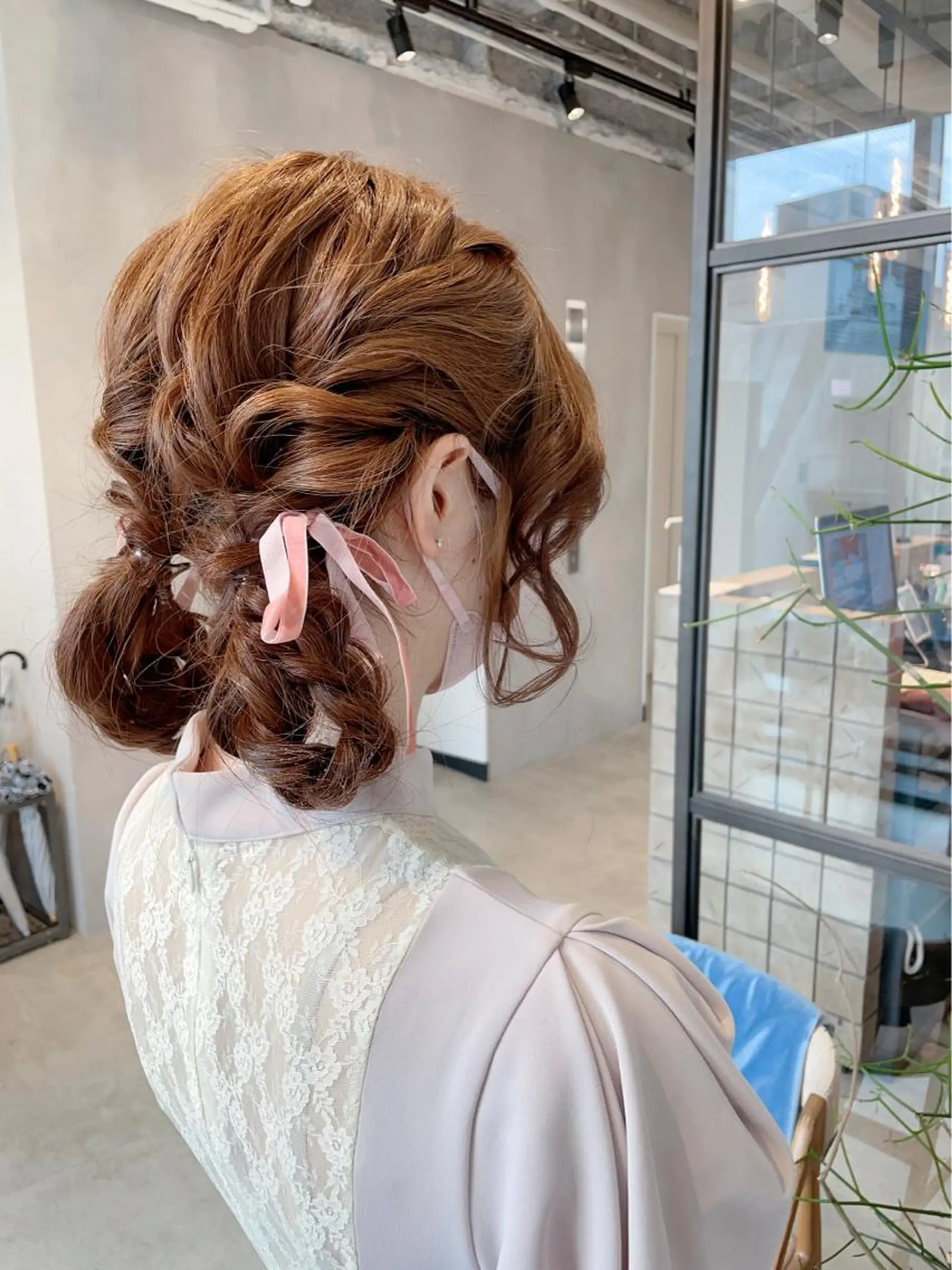 セミロング ヘアアレンジ 透明感カラー✨艶髪 制作🌱山根あゆみのヘアスタイル