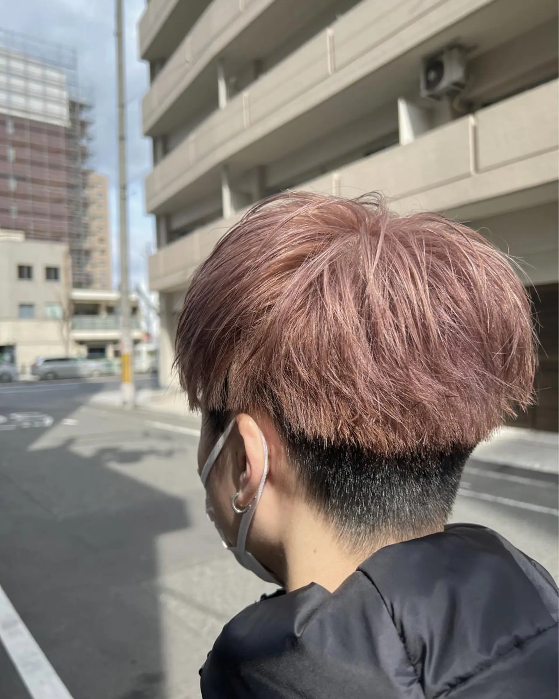 カラー ベージュカラー ブリーチ ピンクカラー ピンクベージュ 大阪メンズハイトーン /スパイキー/RAIのヘアスタイル