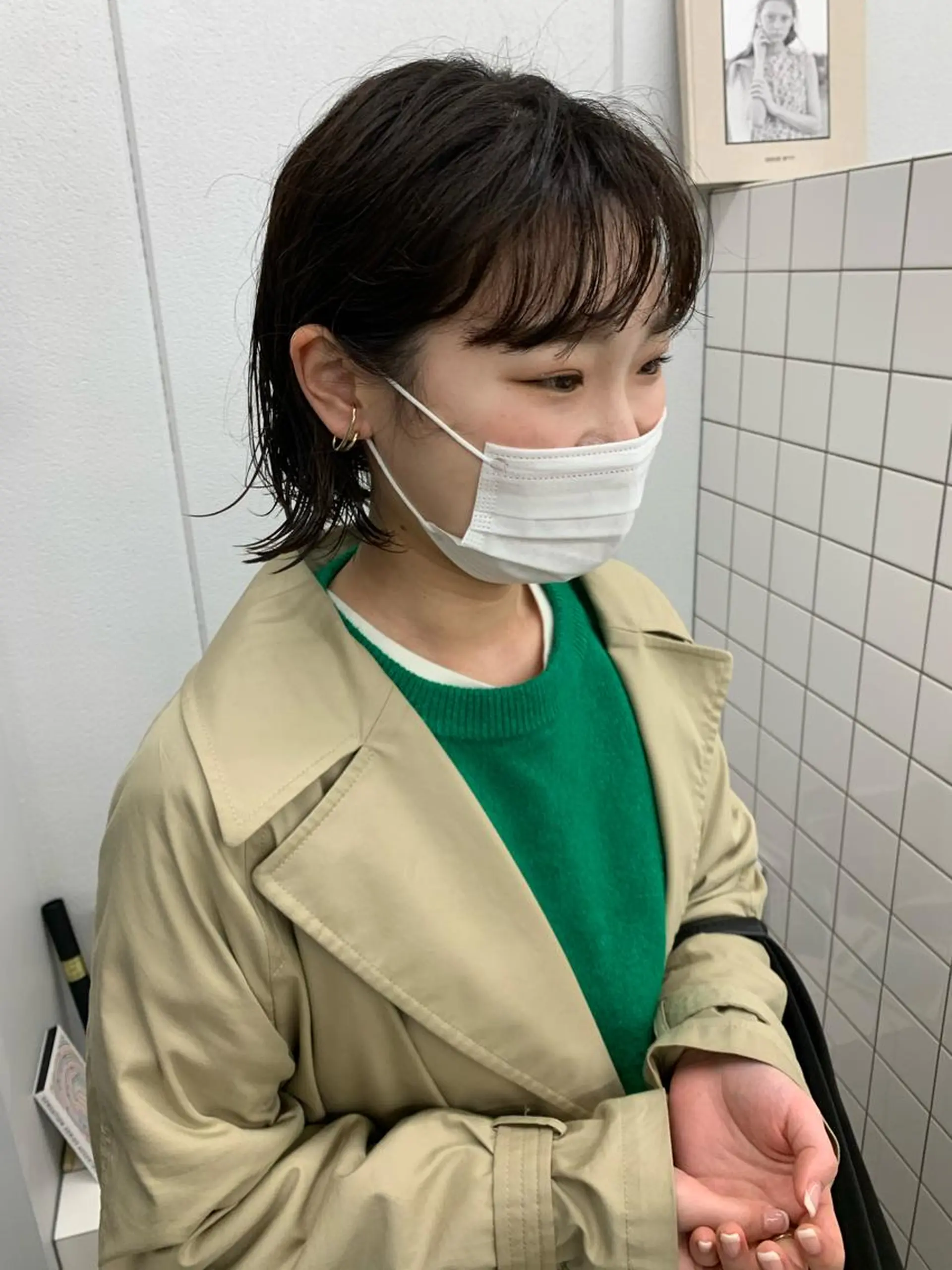 ショート パーマ 伸ばしかけ 豊浦 翔太のヘアスタイル