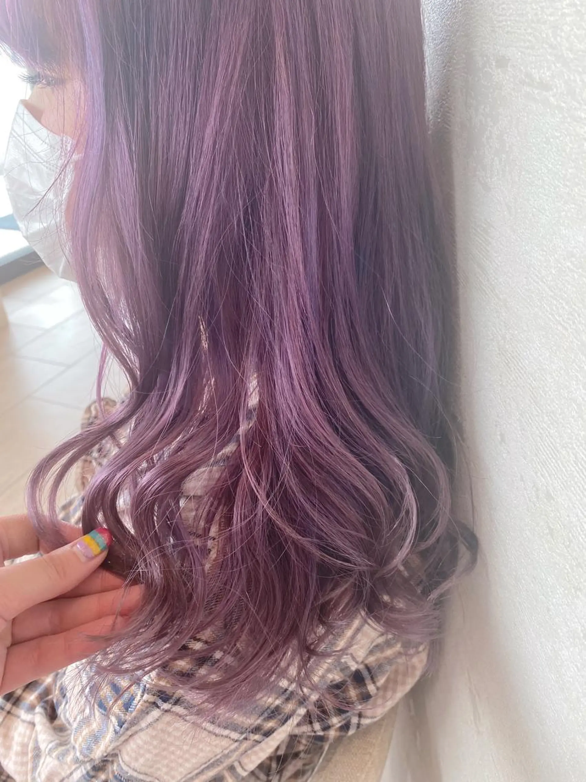 ロング カラー パープルカラー matsuzawa mihoのヘアスタイル
