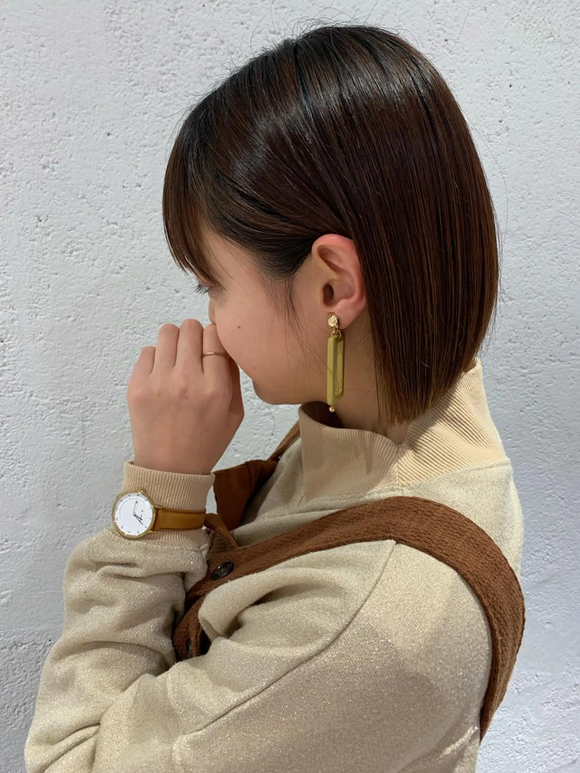 ミディアム 切りっぱなしボブ ボブ 🫧透明感カラー/ ボブ/小笠原🪽のヘアスタイル