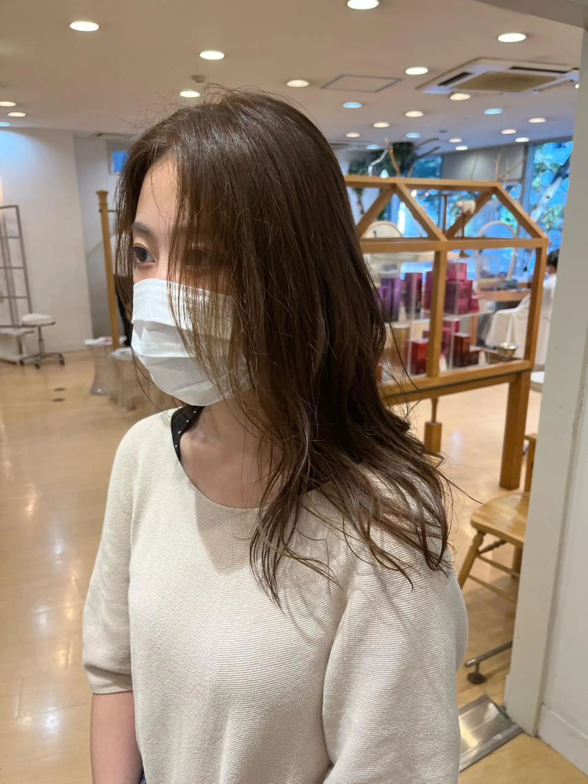 セミロング カラー ベージュカラー ブリーチ 透明感カラー ブリーチなしカラー ヘアカラー トリートメント 💠つたふうか/ 韓国/メンズヘア💠のヘアスタイル