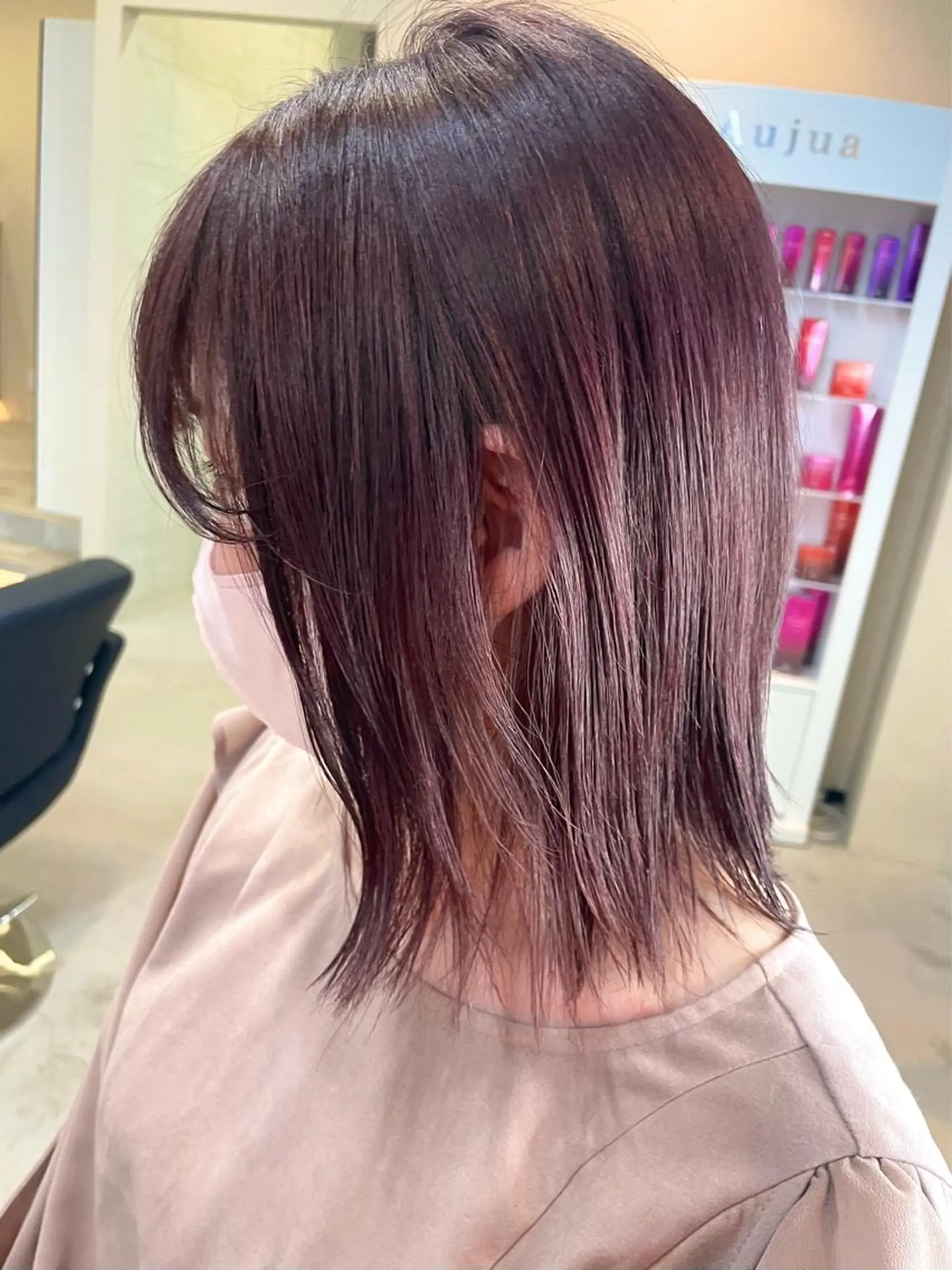 ミディアム カラー ブリーチ ブリーチなしカラー ピンクカラー パープルカラー LUDIQUE【ルディック】所属・AKI ✄のヘアスタイル
