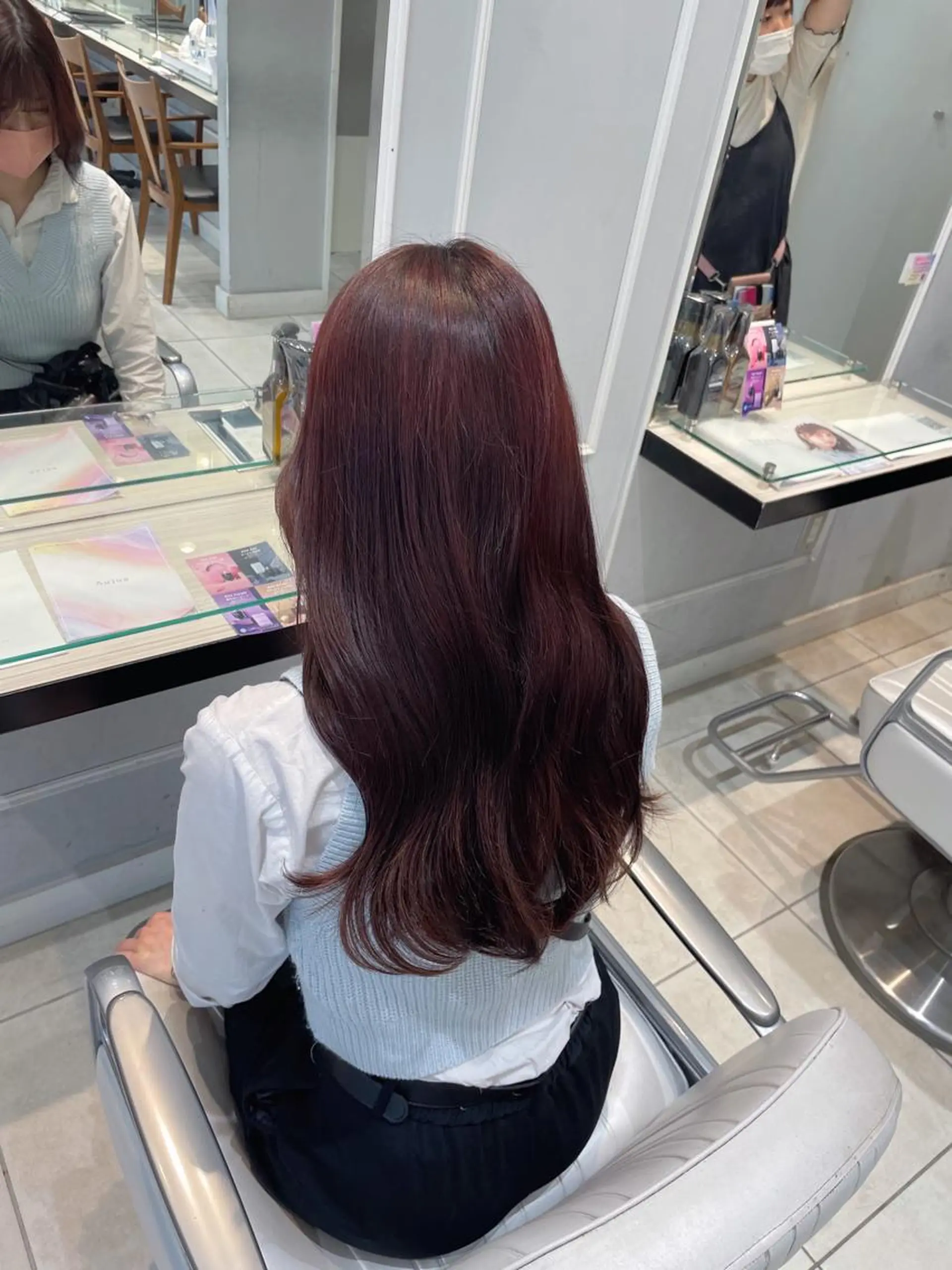 ロング カラー 🩶赤み消しカラー 🐈‍⬛荻野美思🐾のヘアスタイル