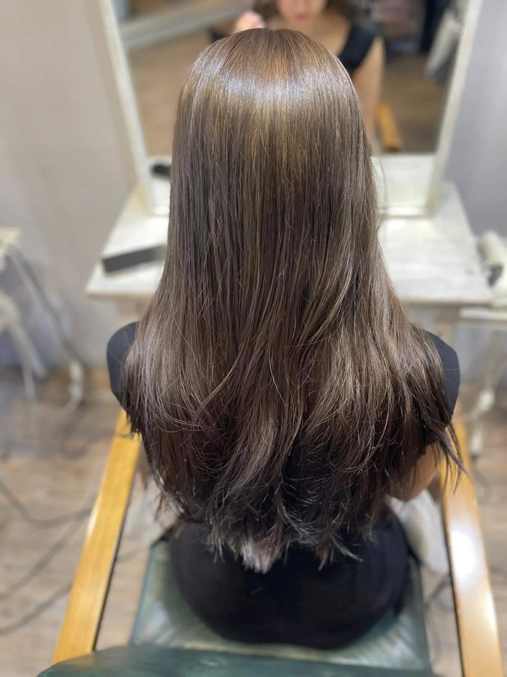 ロング カラー カット ヘアカラー トリートメント 植田 能生のヘアスタイル