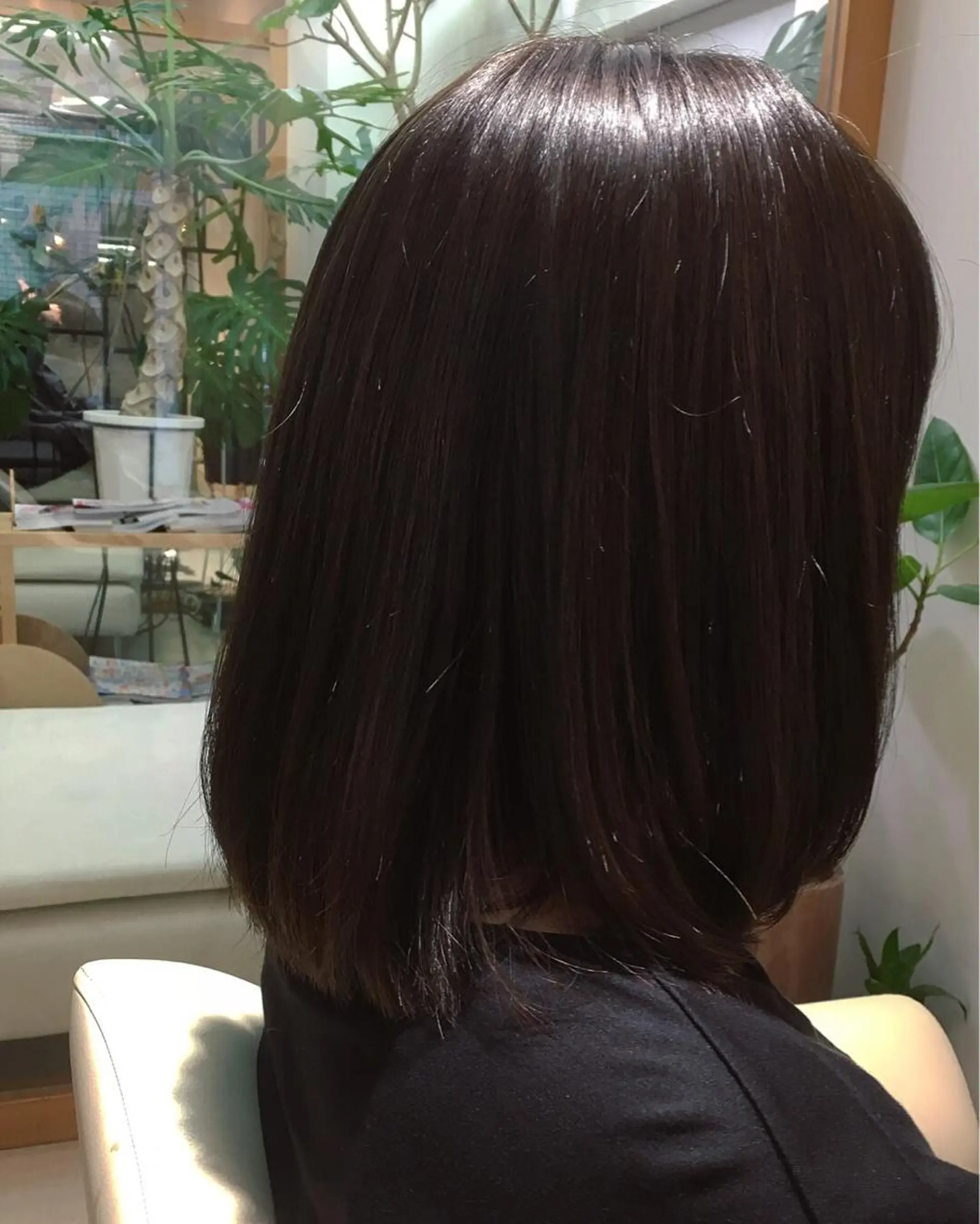 ミディアム カラー アッシュ 安永 涼のヘアスタイル