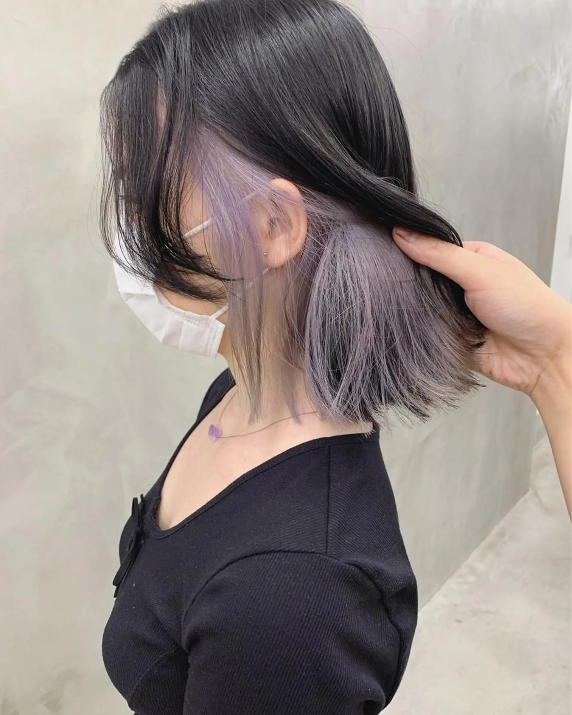 ミディアム カラー ラベンダーカラー ブームボックス所属・🐝ハイトーンカラー hachi🐝のヘアスタイル