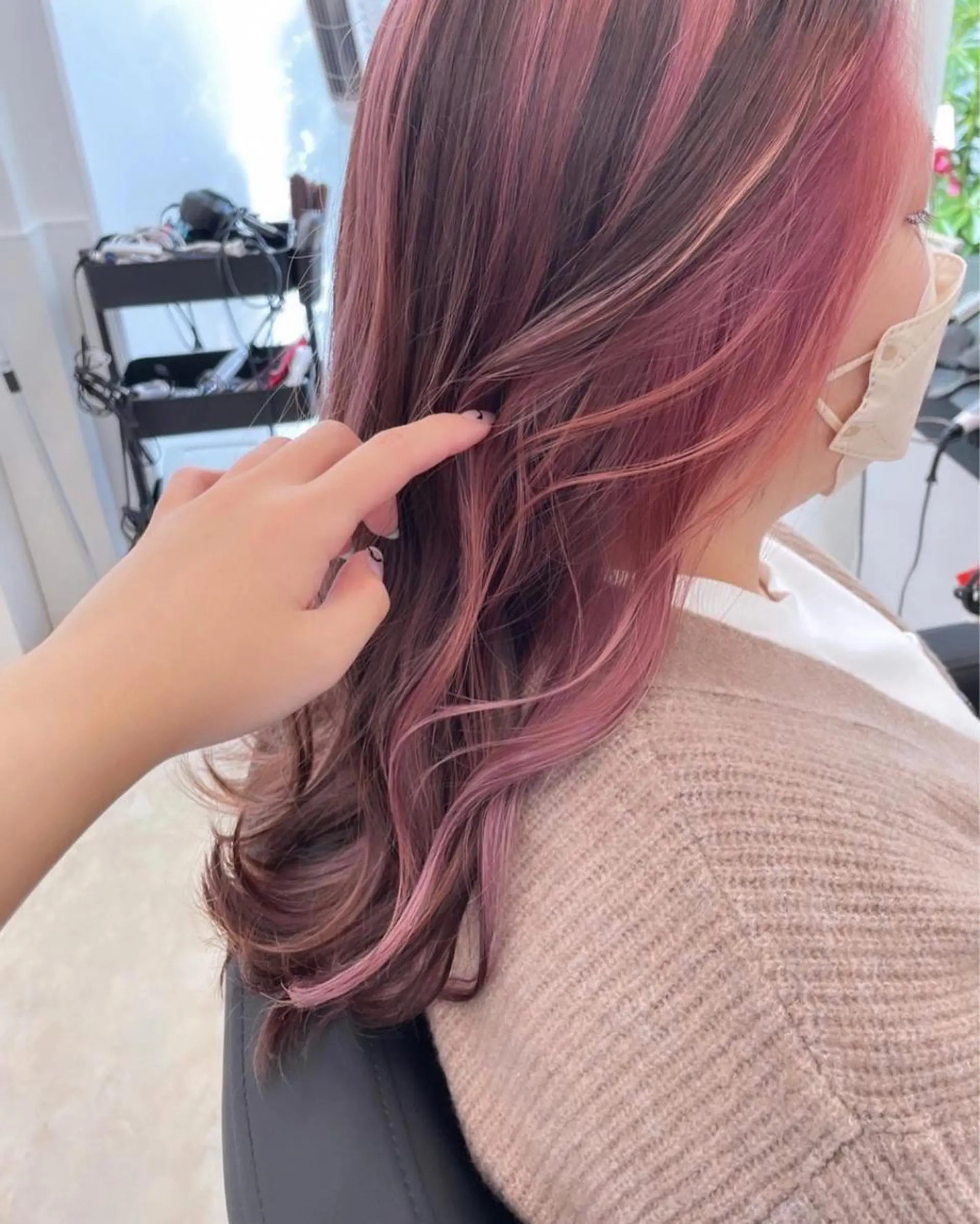 ロング カラー ヘアアレンジ ヘアカラー トリートメント like みやびのヘアスタイル