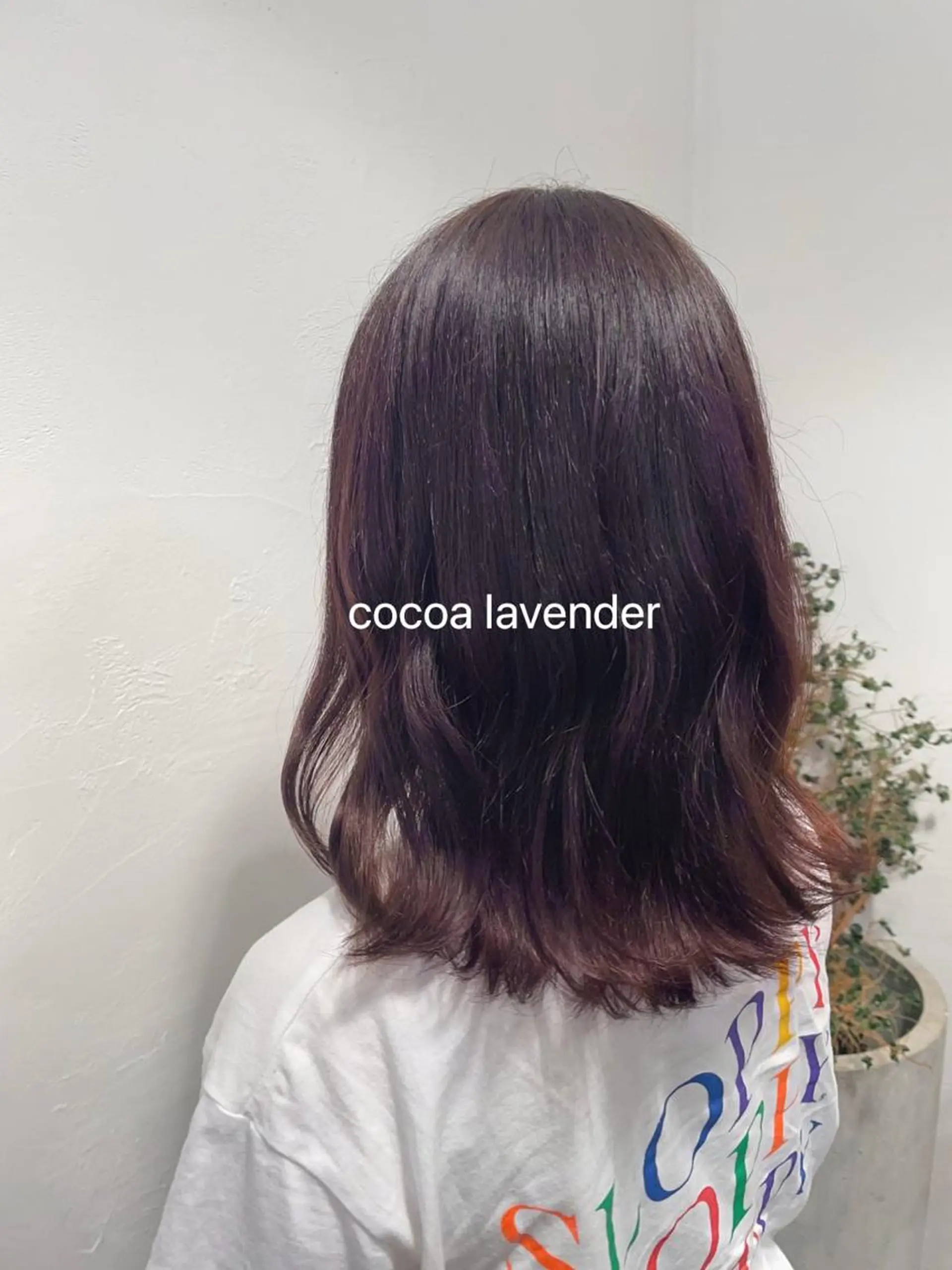 ミディアム カラー ブリーチ ブラウンカラー ラベンダーカラー トリートメント ヘアカラー Hair muse'e所属・加藤 愛鈴のヘアスタイル