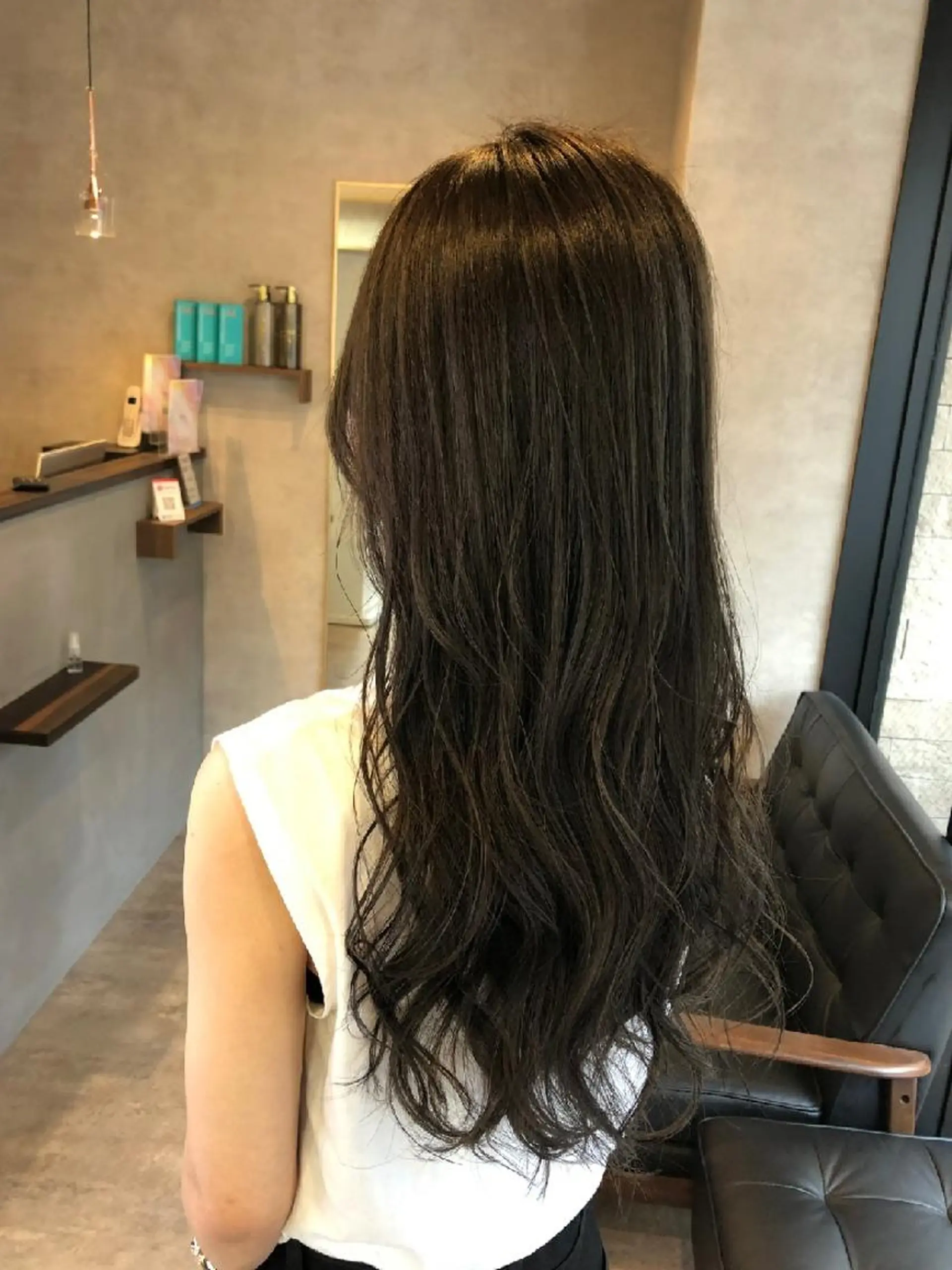 ロング カラー ブラウンカラー パープルカラー パープルブラウン トリートメント カット ヘアカラー トリートメント RIENS♡xrea 山本優舞のヘアスタイル