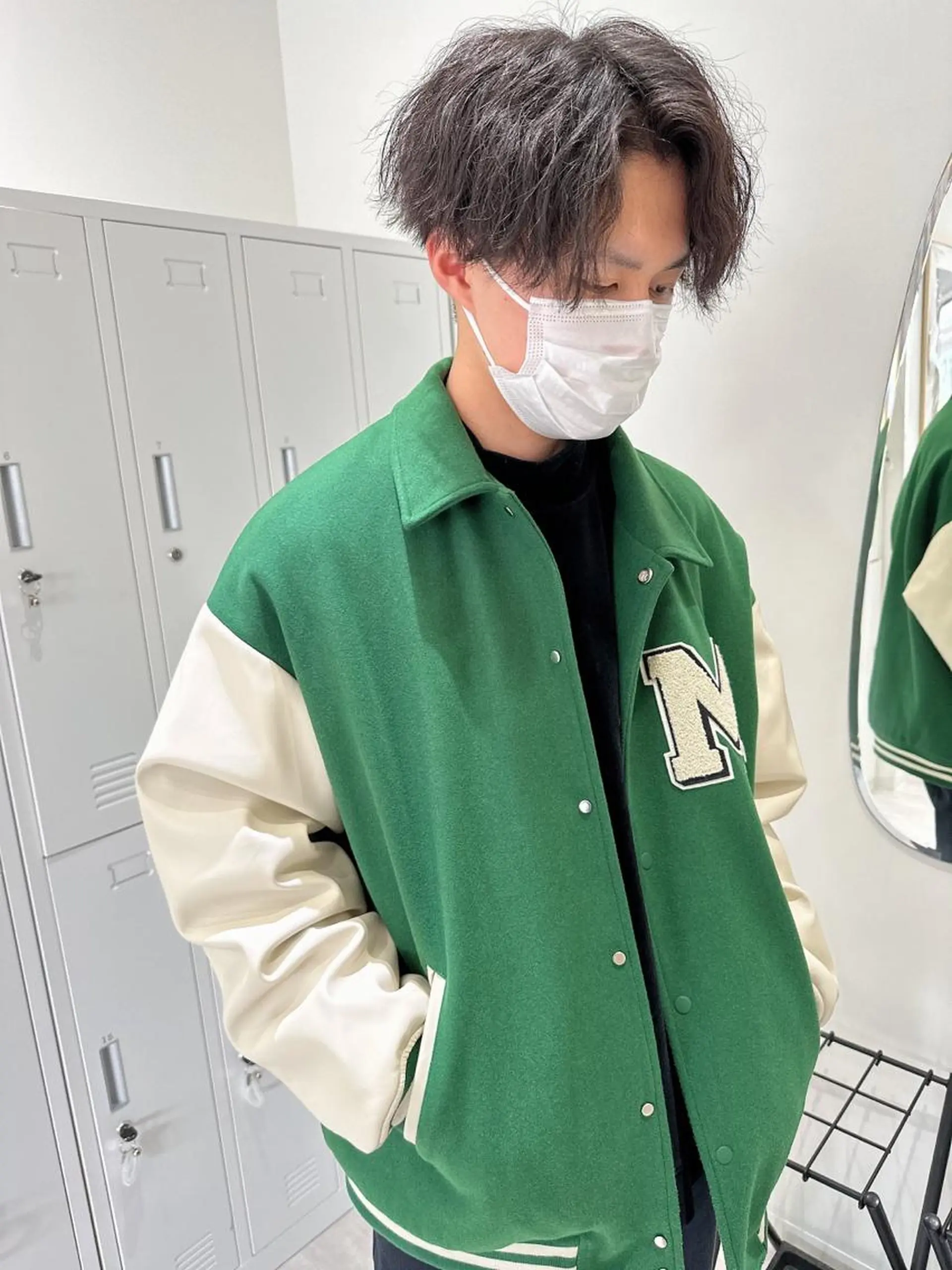 ミディアム パーマ ヘアアレンジ メンズ カット パーマ メンズZina代表 田端 麗治のヘアスタイル