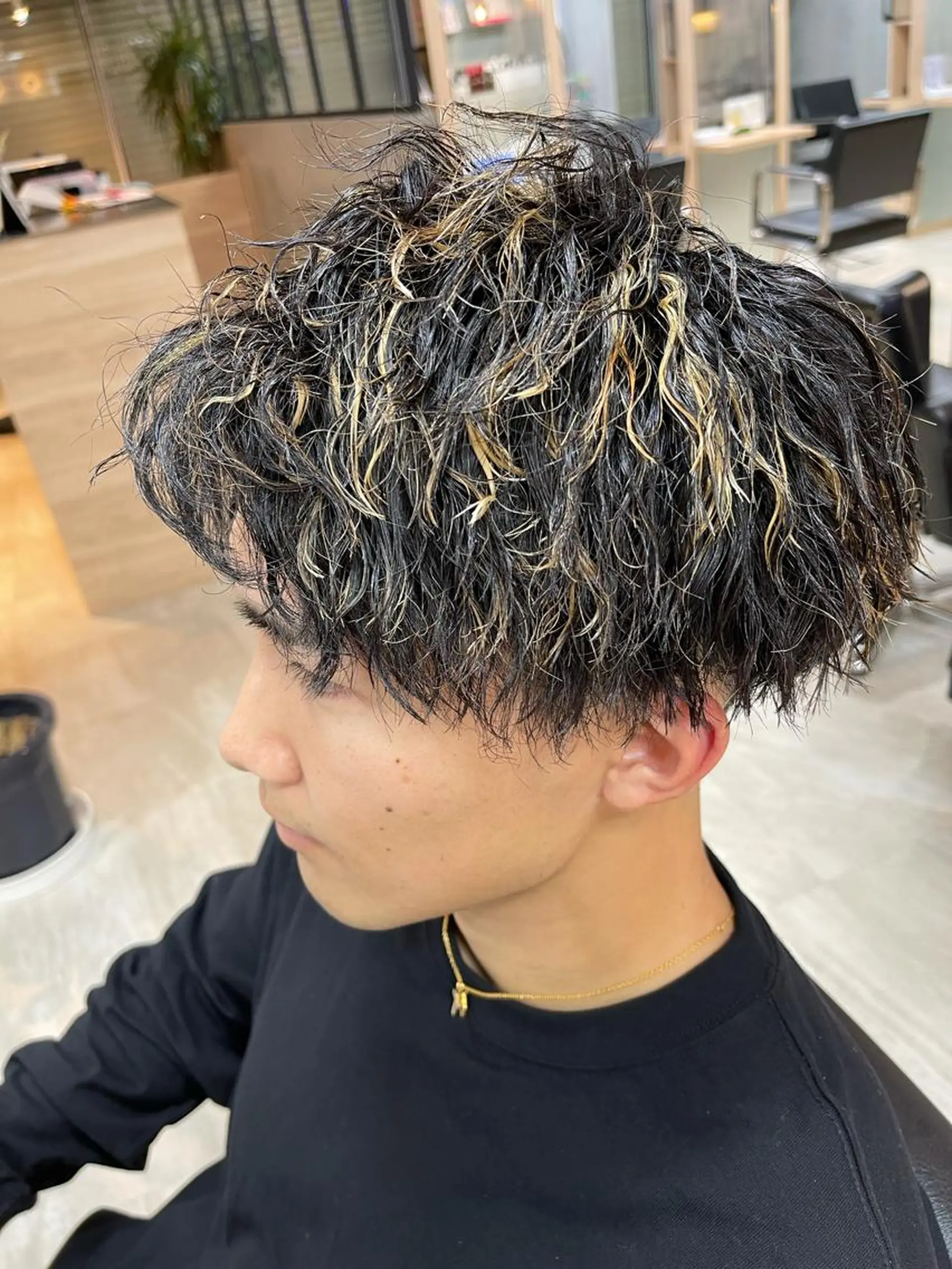 ショート カラー パーマ メンズ メンズメッシュ メッシュ 🫧似合わせカット としき/立川のヘアスタイル