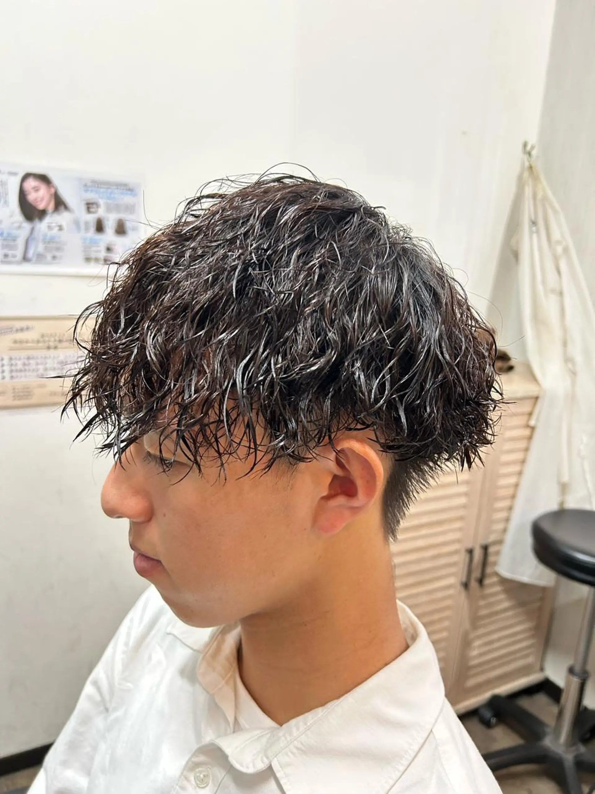 ショート パーマ メンズ メンズパーマ ツイストスパイラルパーマ スパイラルパーマ カット パーマ 柿原啓登【メンズパー マ/ハイトーン】のヘアスタイル