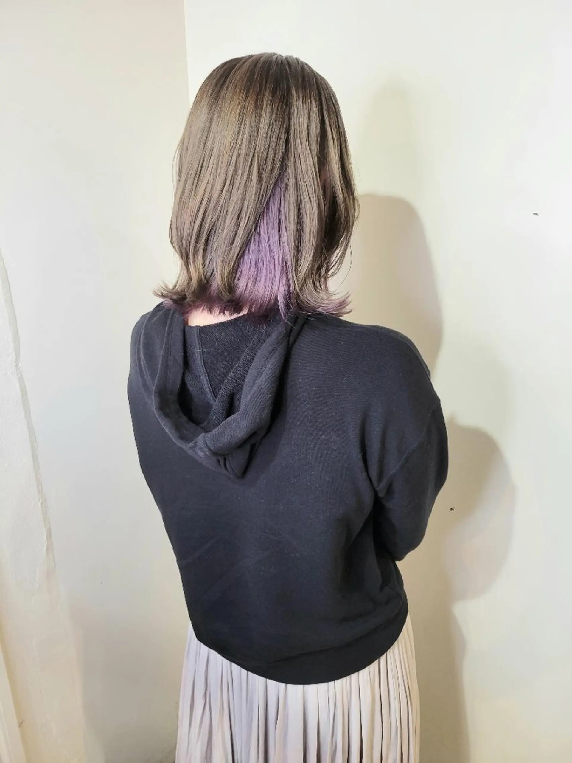 ミディアム パープルカラー ハイライト カット ヘアカラー トリートメント 🇰🇷透明感×ハイ トーン🌟tomoのヘアスタイル